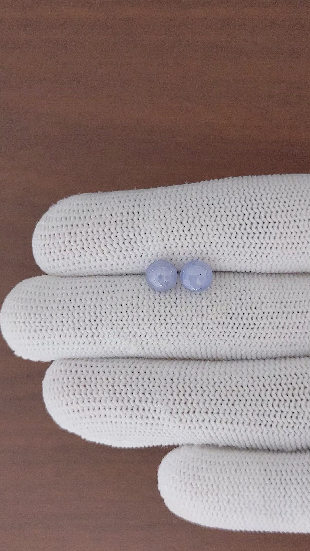 3.94&nbsp;Ct.Tw.Total Carat Weight Blue Star Sapphire Pair from Ceylon (Sri Lanka) Size Video