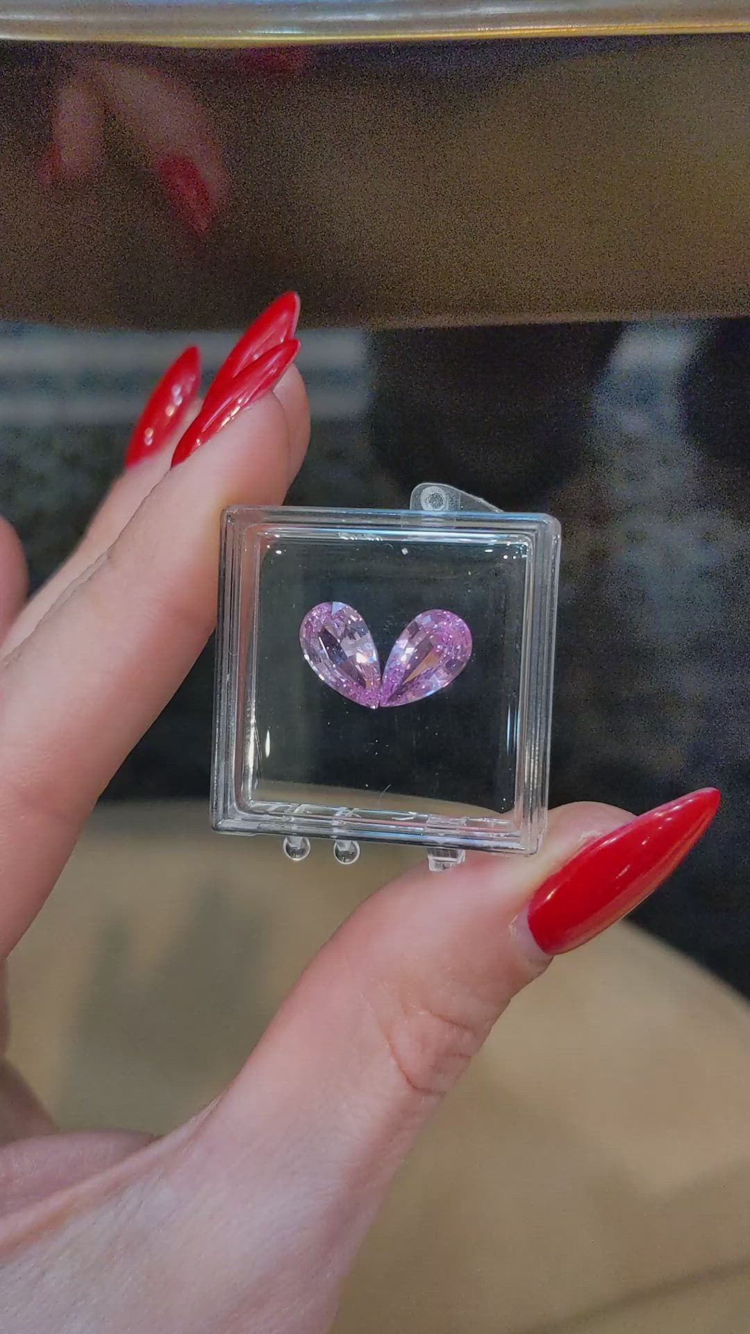 4.14&nbsp;Ct.Tw.Total Carat Weight Pink Sapphire Pair from Madagascar Size Video