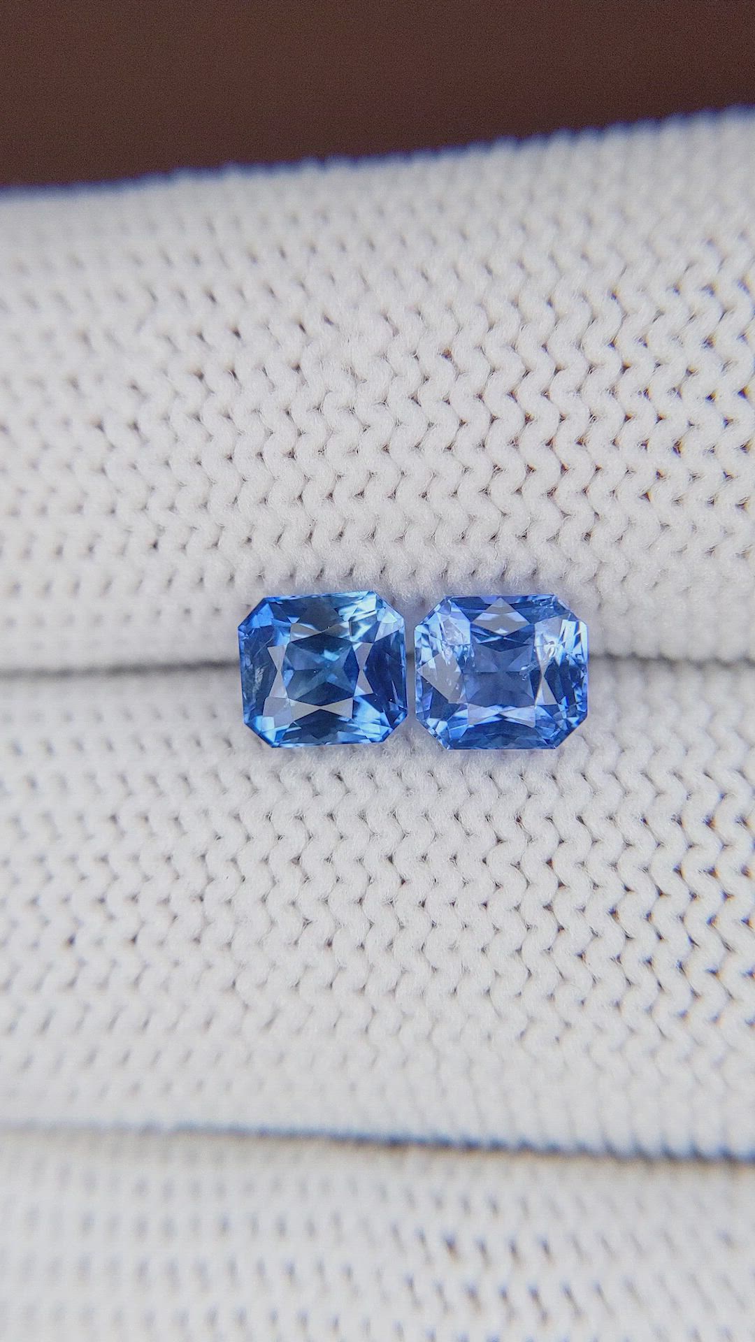 2.35 Ct.Tw.Total Carat Weight Blue Sapphire Pair from Ceylon (Sri Lanka) Size Video