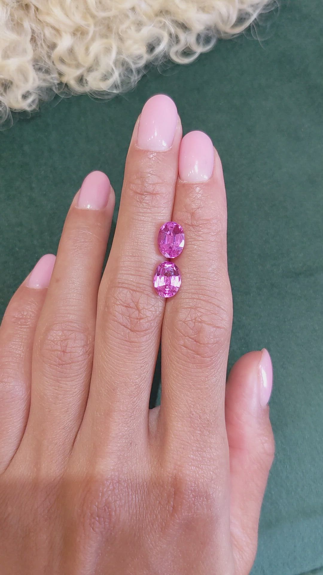 4.81 Ct.Tw.Total Carat Weight Pink Sapphire Pair from Madagascar Size Video