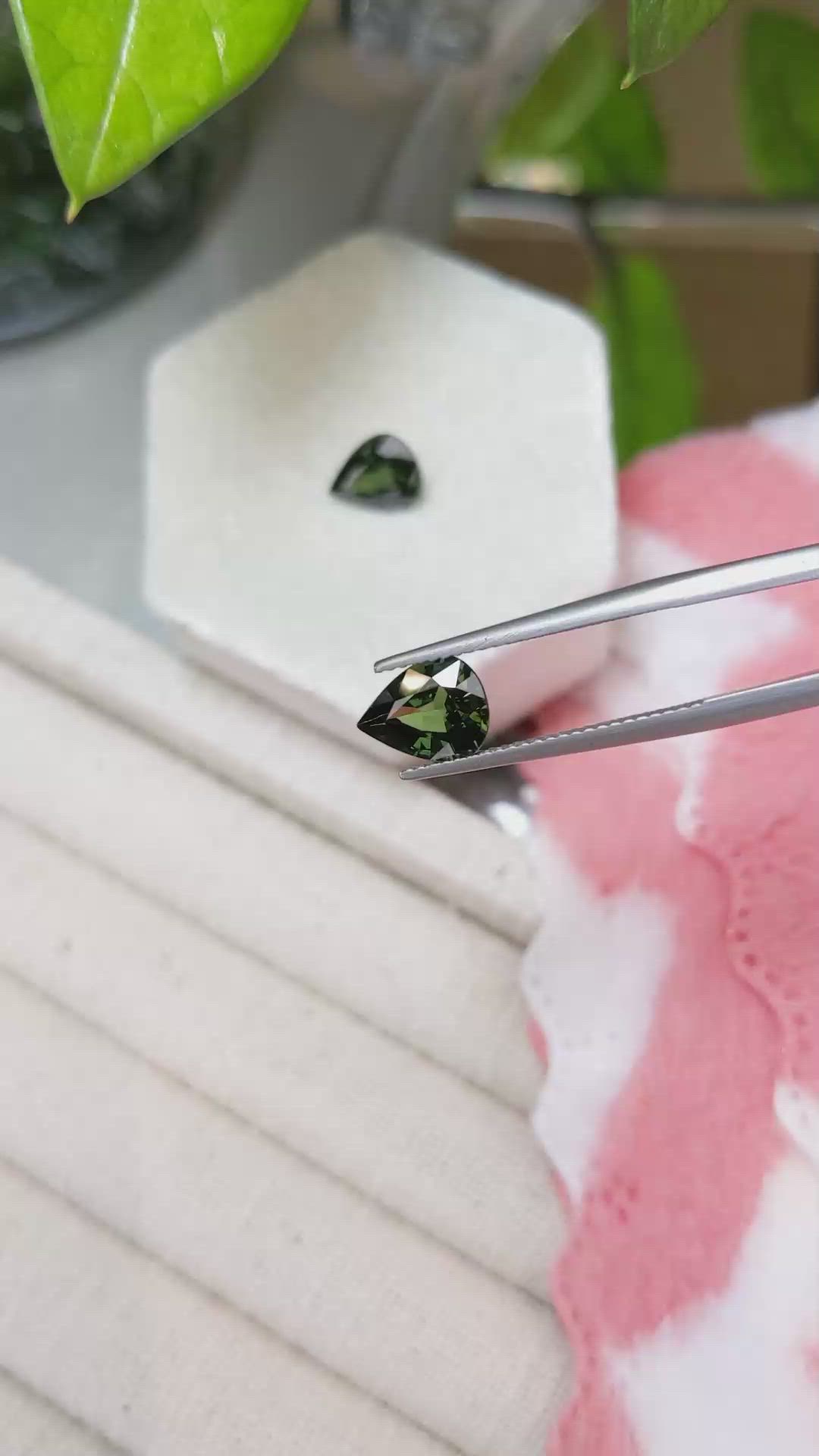 3.70&nbsp;Ct.Tw.Total Carat Weight Green Sapphire Pair from Australia Size Video