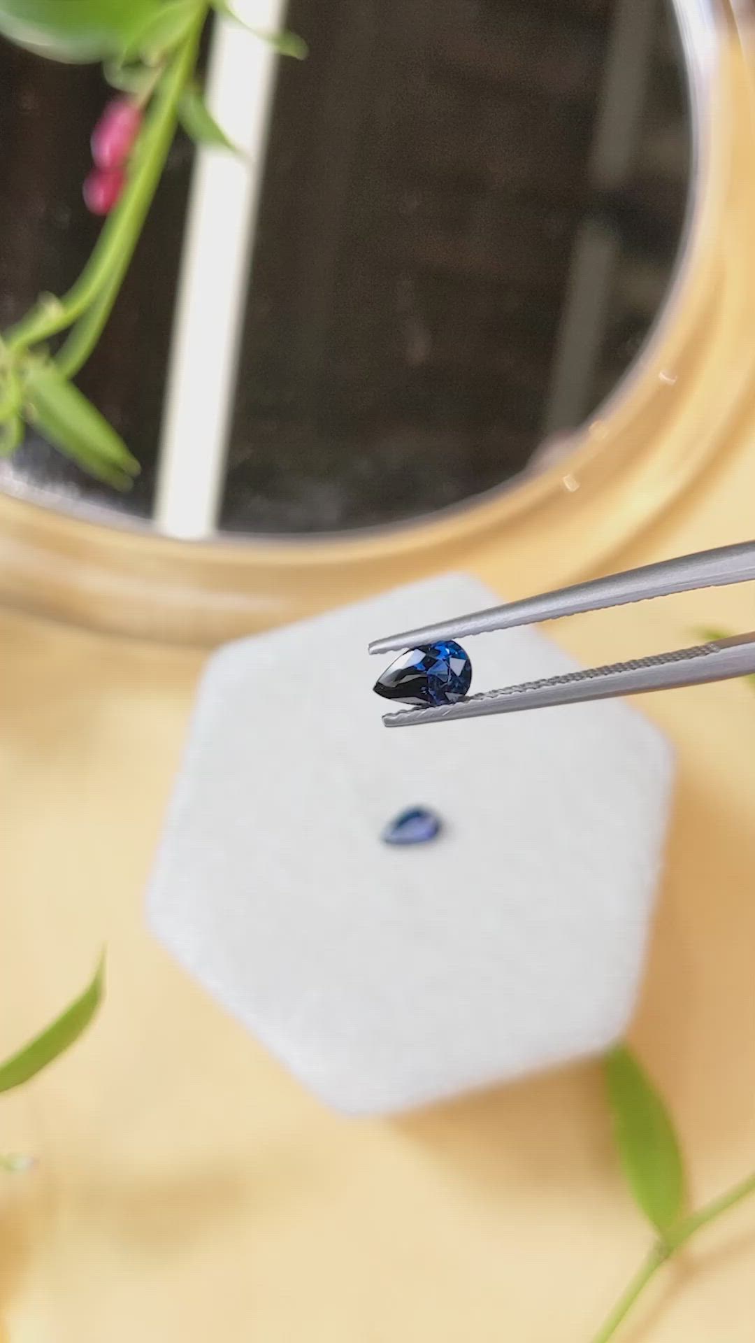 1.00&nbsp;Ct.Tw.Total Carat Weight Blue Sapphire Pair from Madagascar Size Video