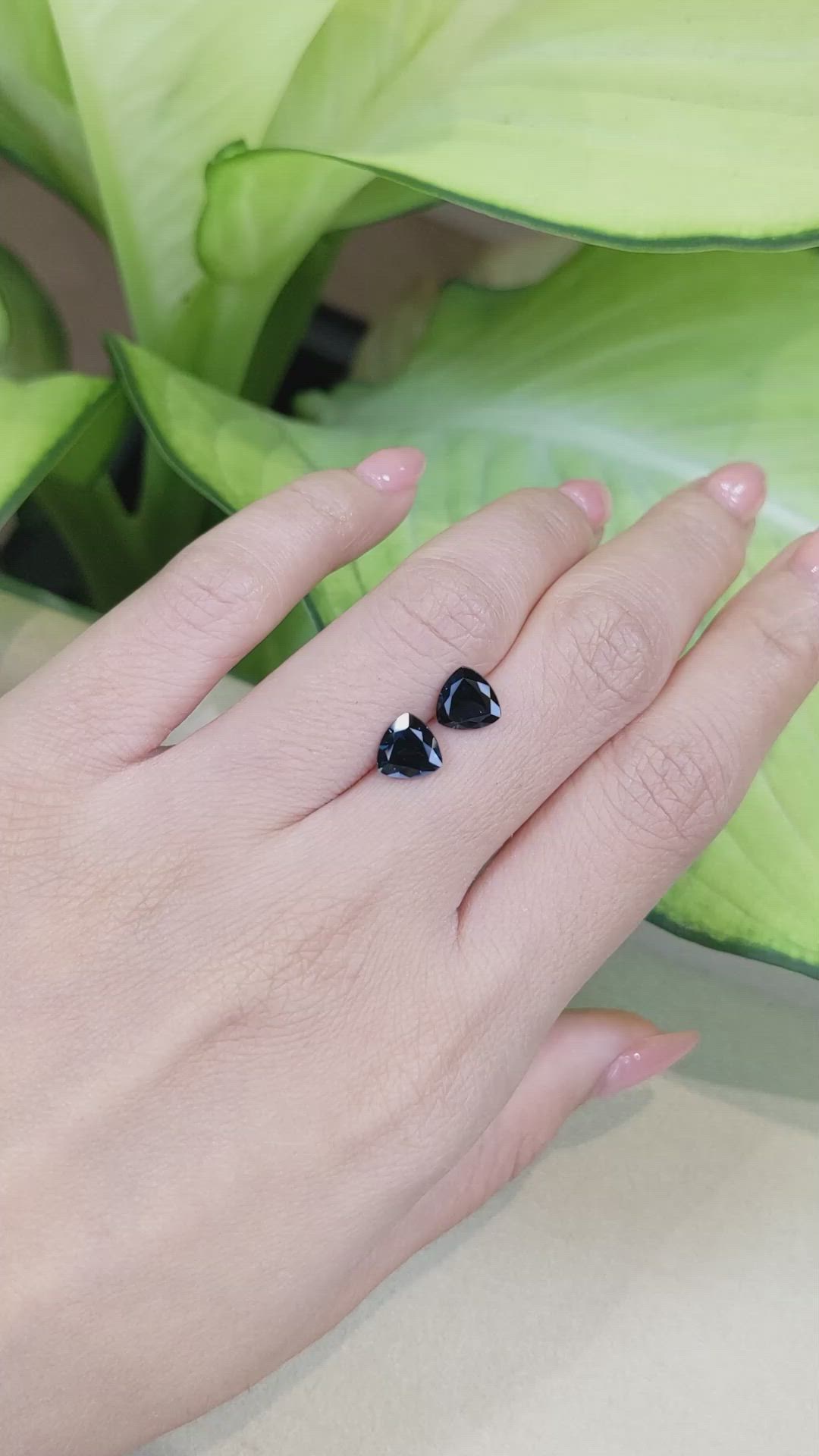 2.58 Ct.Tw.Total Carat Weight Blue Sapphire Pair from Australia Size Video