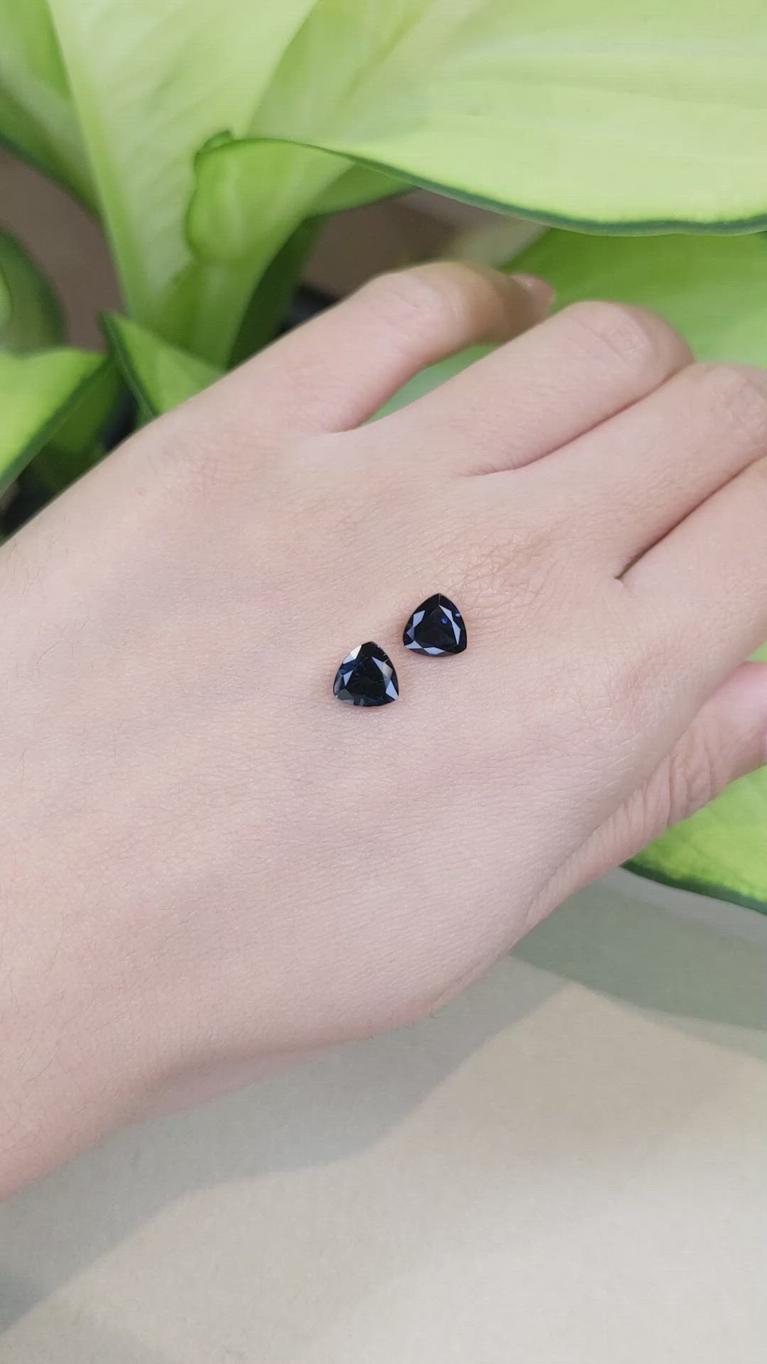 2.58 Ct.Tw.Total Carat Weight Blue Sapphire Pair from Australia Size Video