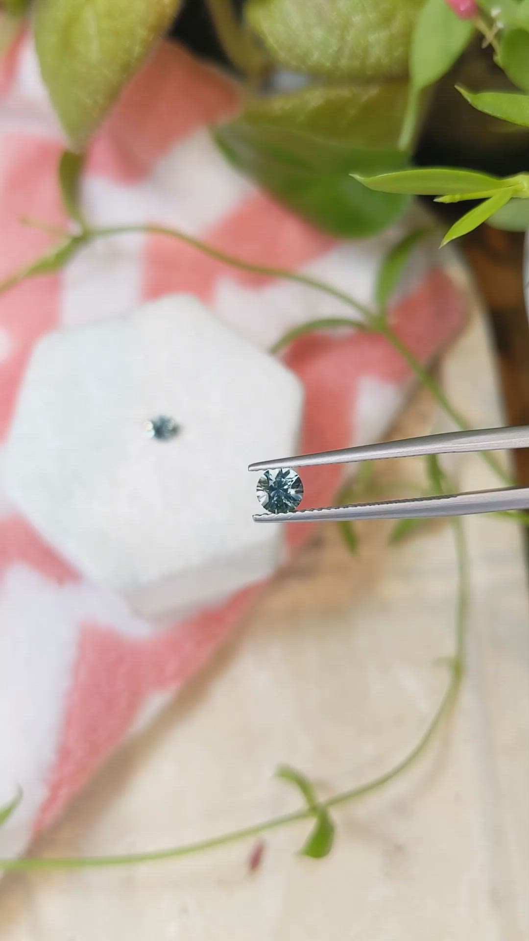 1.00&nbsp;Ct.Tw.Total Carat Weight Greenish Blue Sapphire Pair from Montana Size Video