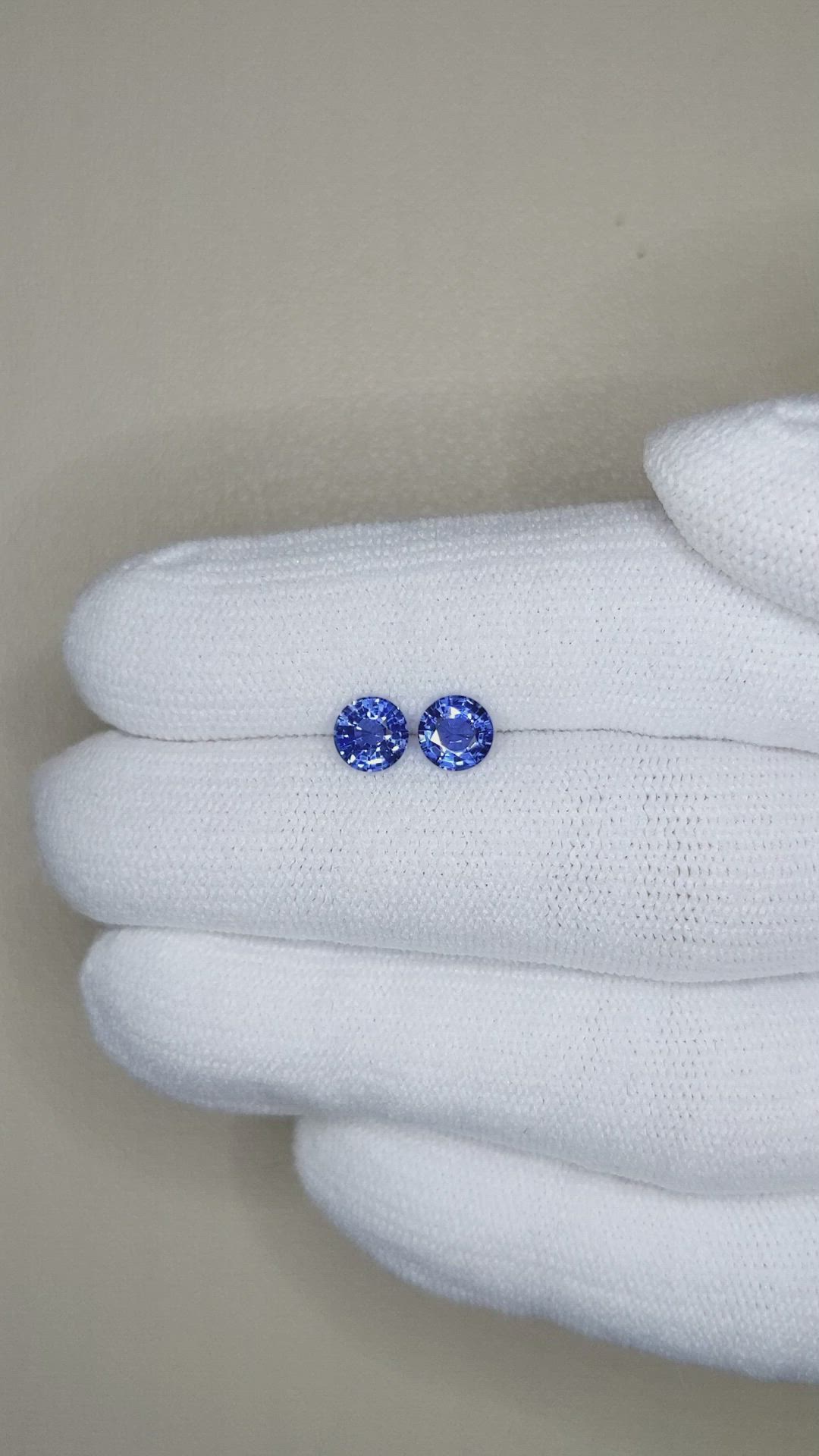 1.36 Ct.Tw.Total Carat Weight Blue Sapphire Pair from Ceylon (Sri Lanka) Size Video