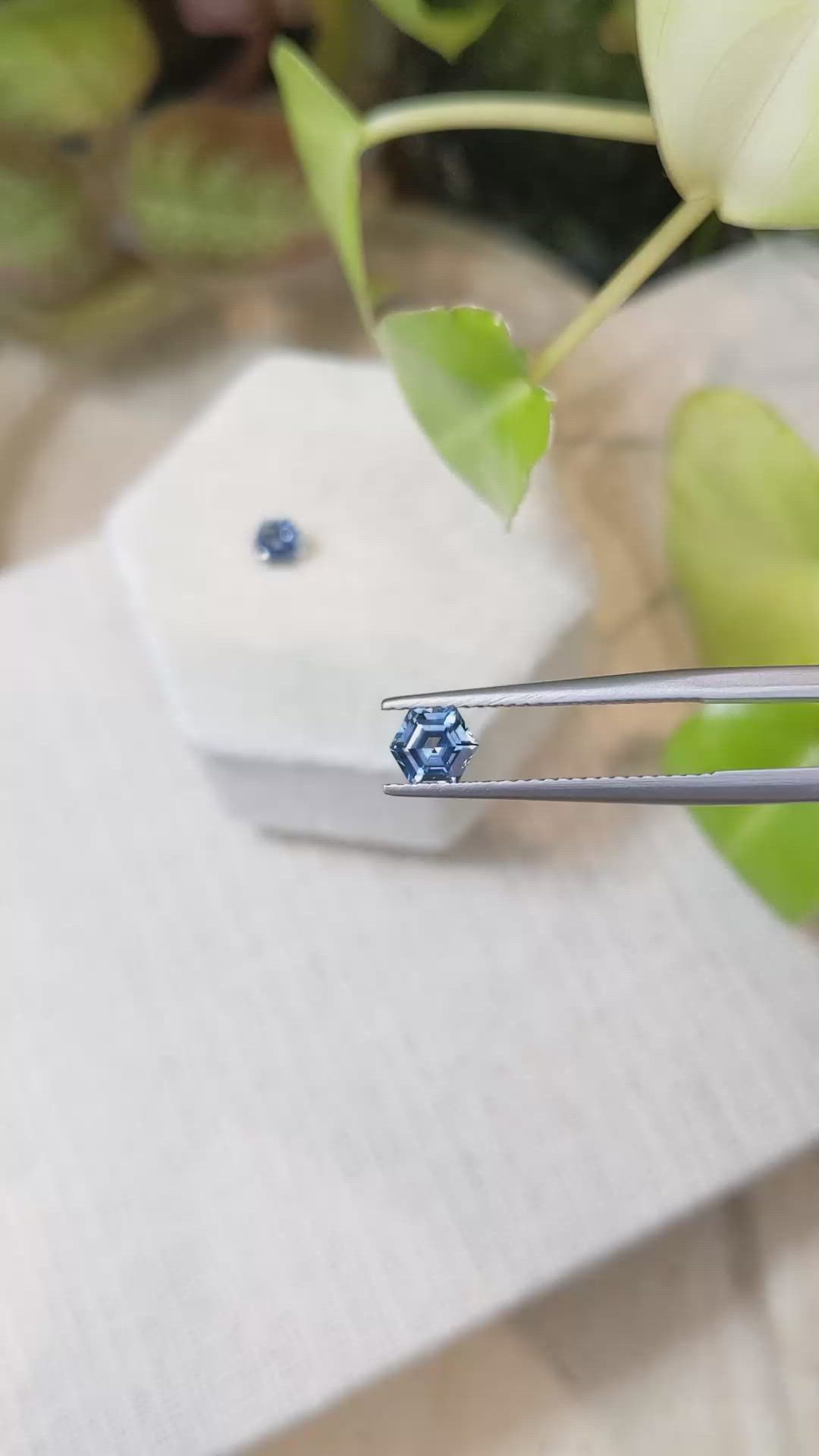 1.48&nbsp;Ct.Tw.Total Carat Weight Greenish Blue Sapphire Pair from Montana Size Video