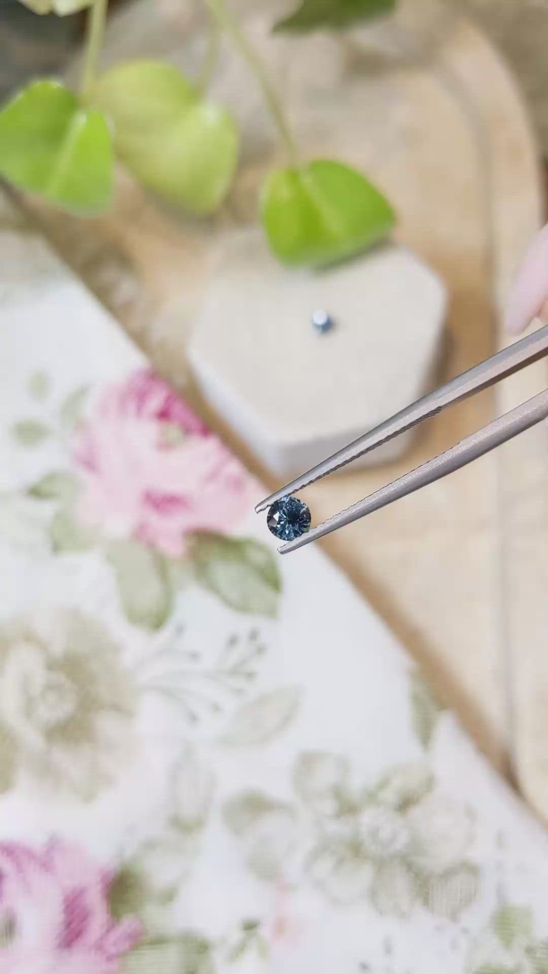 0.84 Ct.Tw.Total Carat Weight Blue Sapphire Pair from Madagascar Size Video