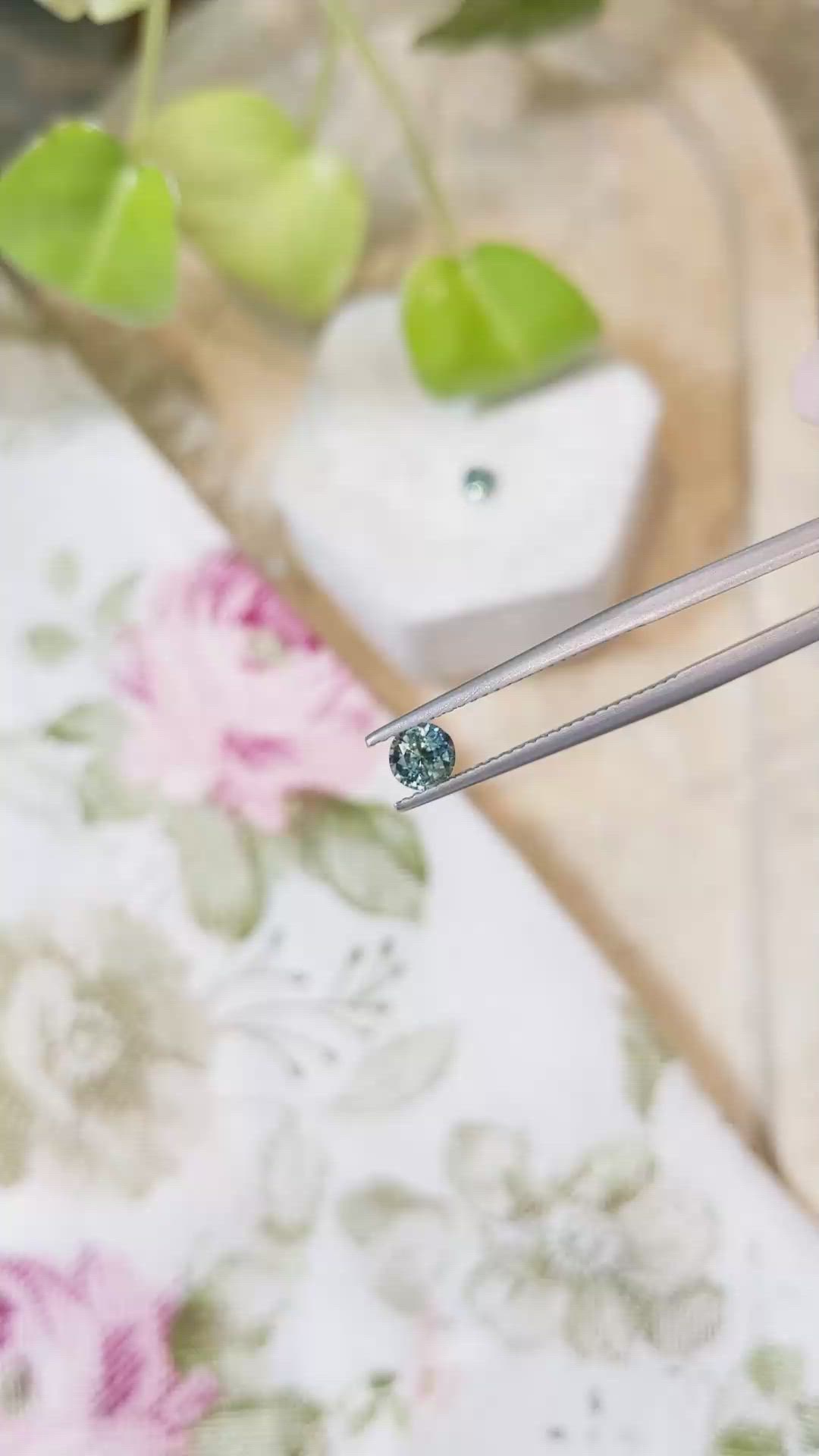 0.83 Ct.Tw.Total Carat Weight Greenish Blue Sapphire Pair from Madagascar Size Video