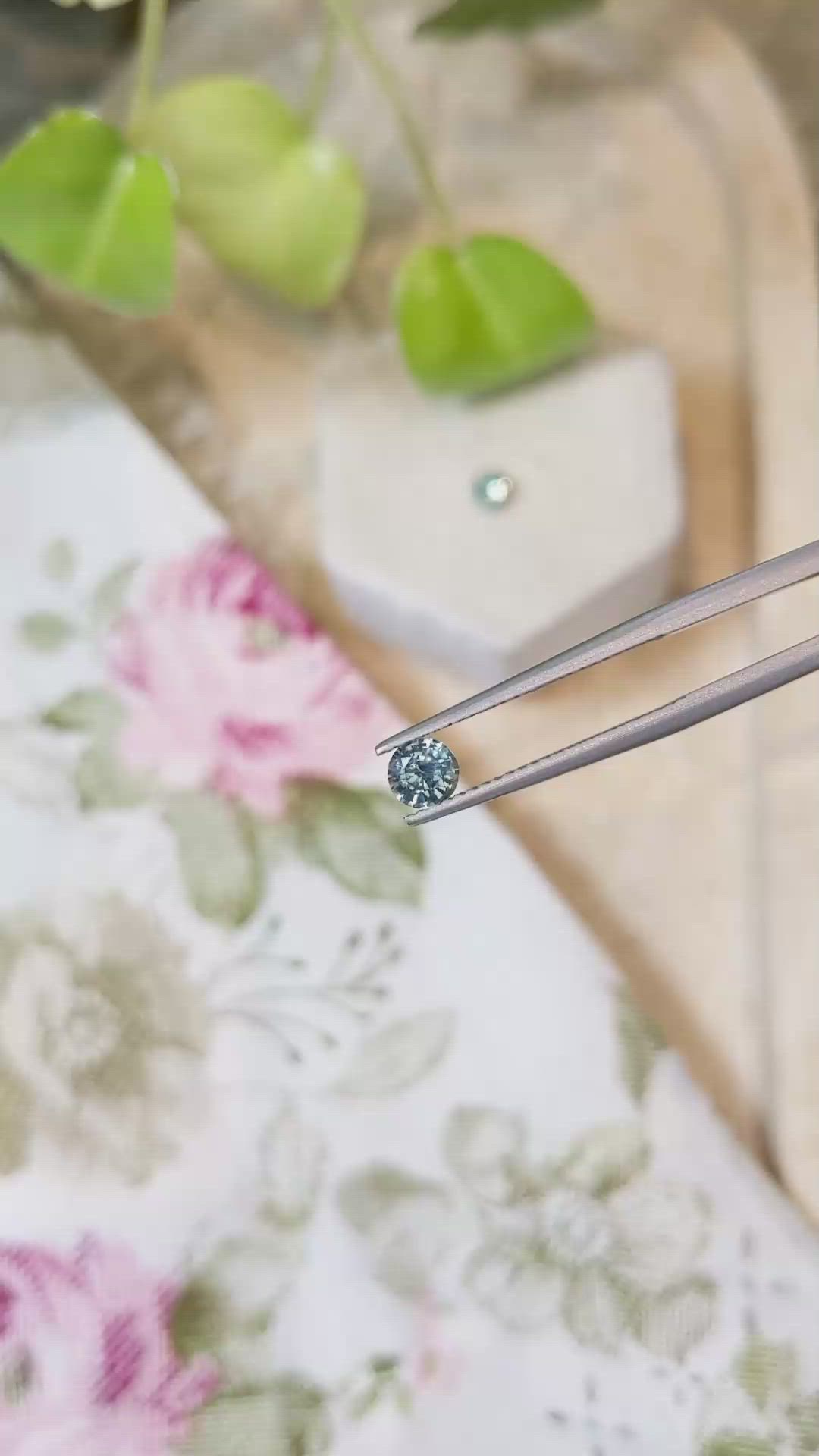 0.93&nbsp;Ct.Tw.Total Carat Weight Greenish Blue Sapphire Pair from Madagascar Size Video