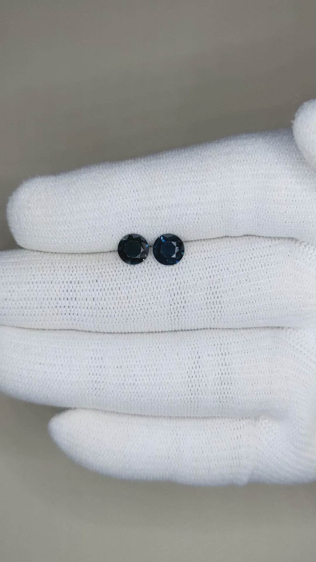 1.63 Ct.Tw.Total Carat Weight Blue Sapphire Pair from Ceylon (Sri Lanka) Size Video