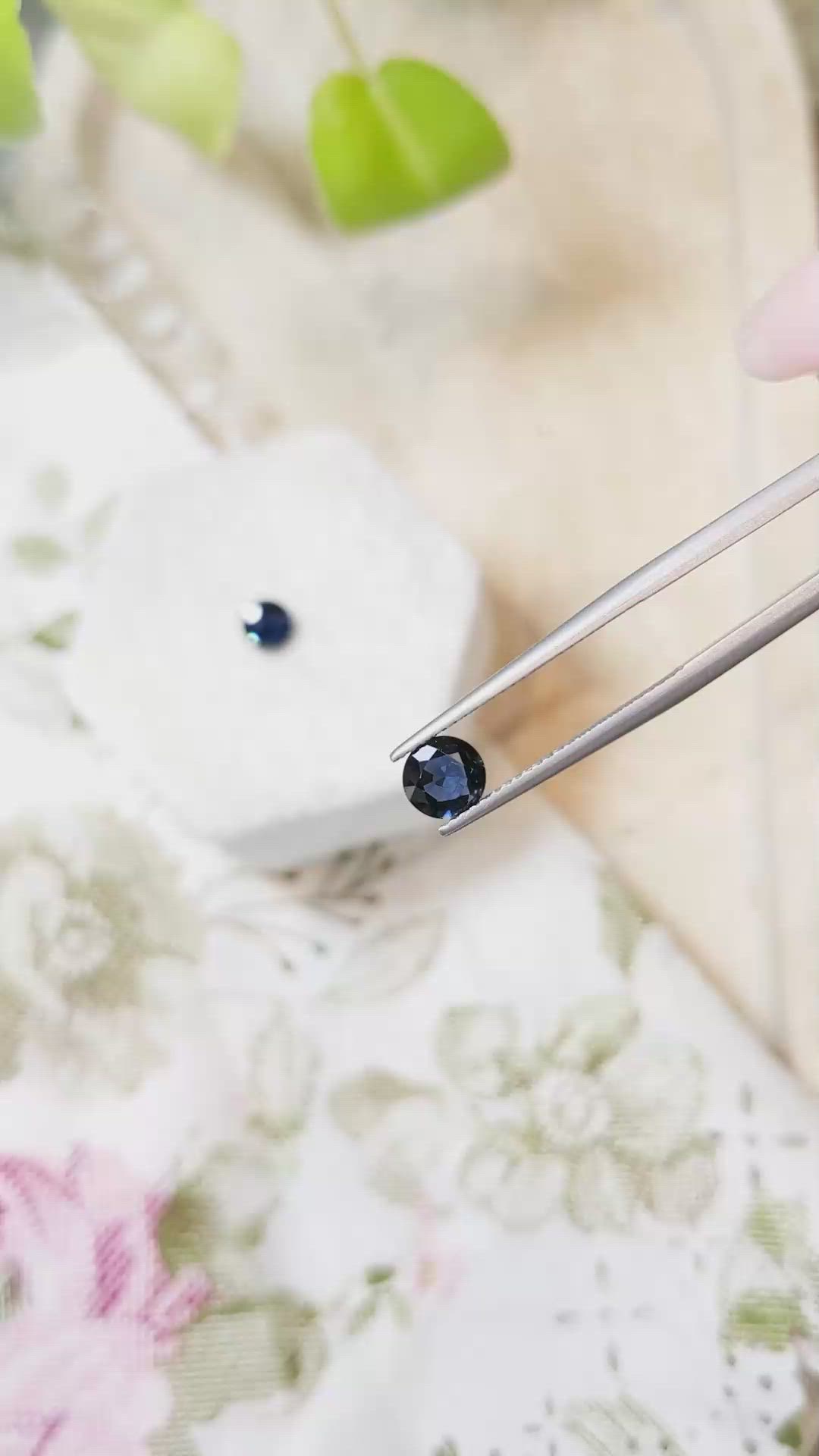 1.63 Ct.Tw.Total Carat Weight Blue Sapphire Pair from Ceylon (Sri Lanka) Size Video