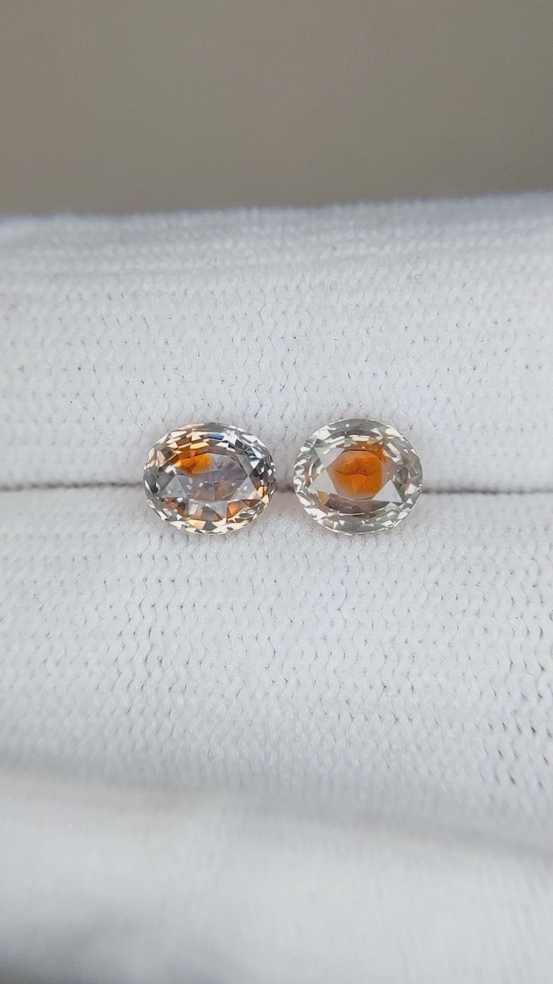 2.42&nbsp;Ct.Tw.Total Carat Weight Bi Color Sapphire Pair from Montana Size Video