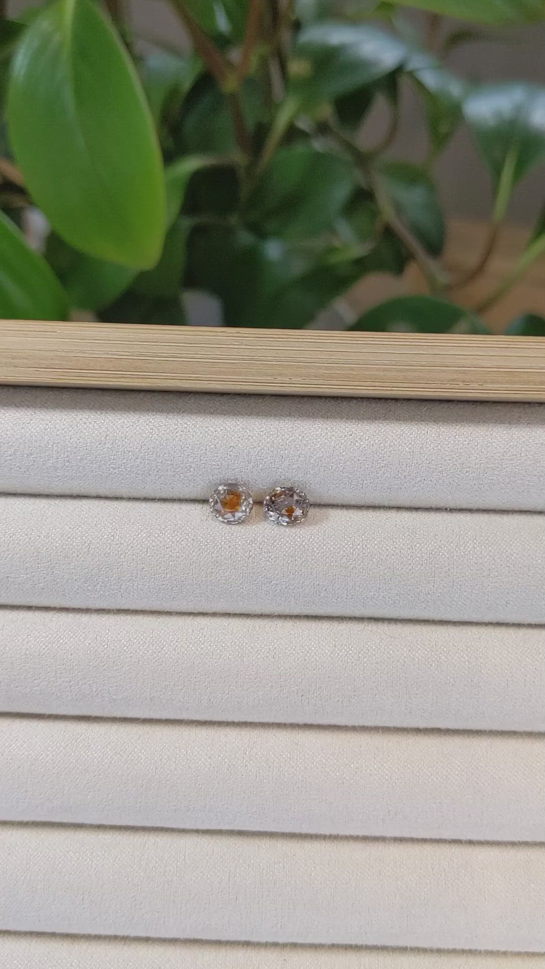 2.42&nbsp;Ct.Tw.Total Carat Weight Bi Color Sapphire Pair from Montana Size Video