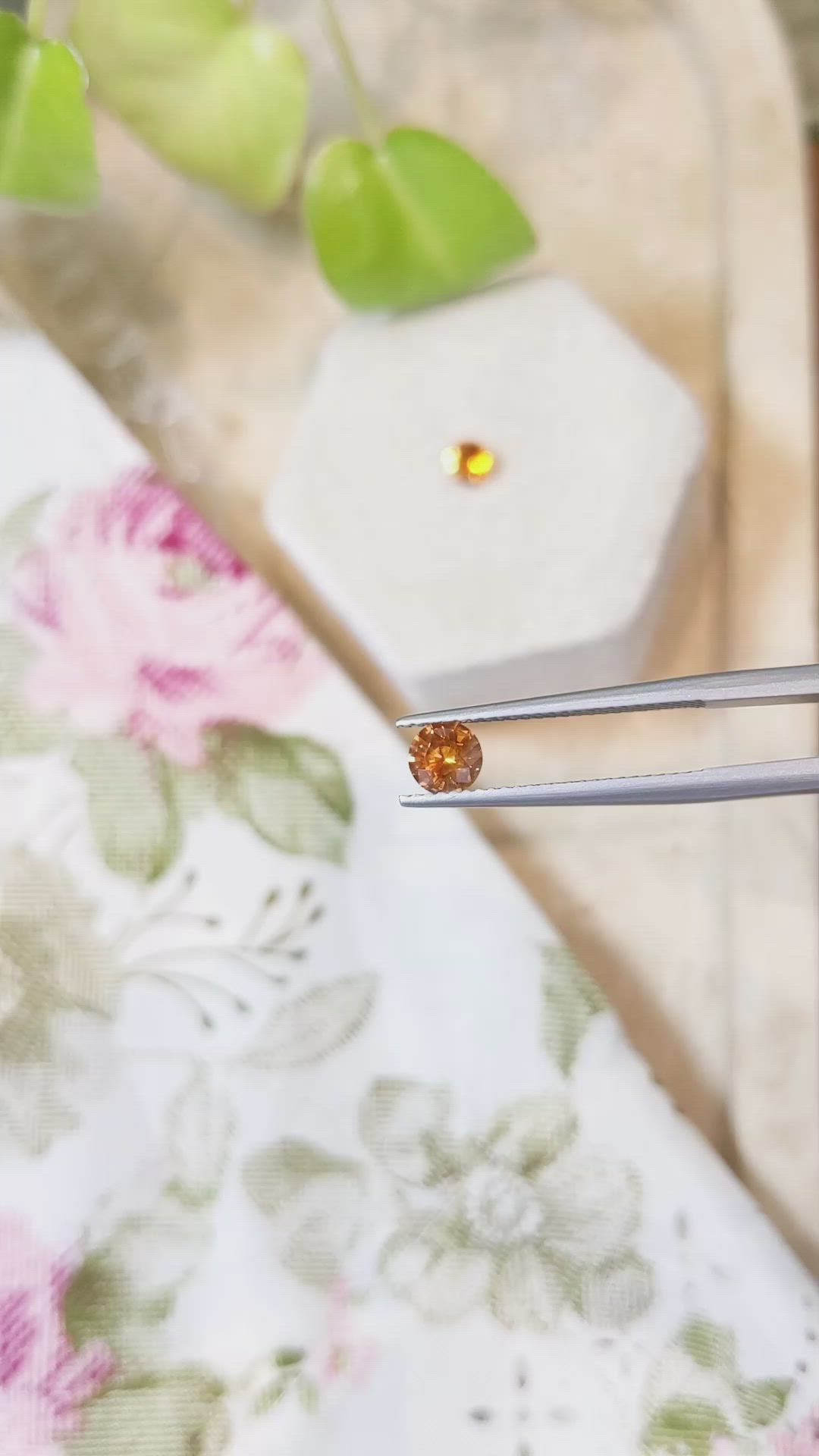 1.21&nbsp;Ct.Tw.Total Carat Weight Orange Sapphire Pair from Montana Size Video