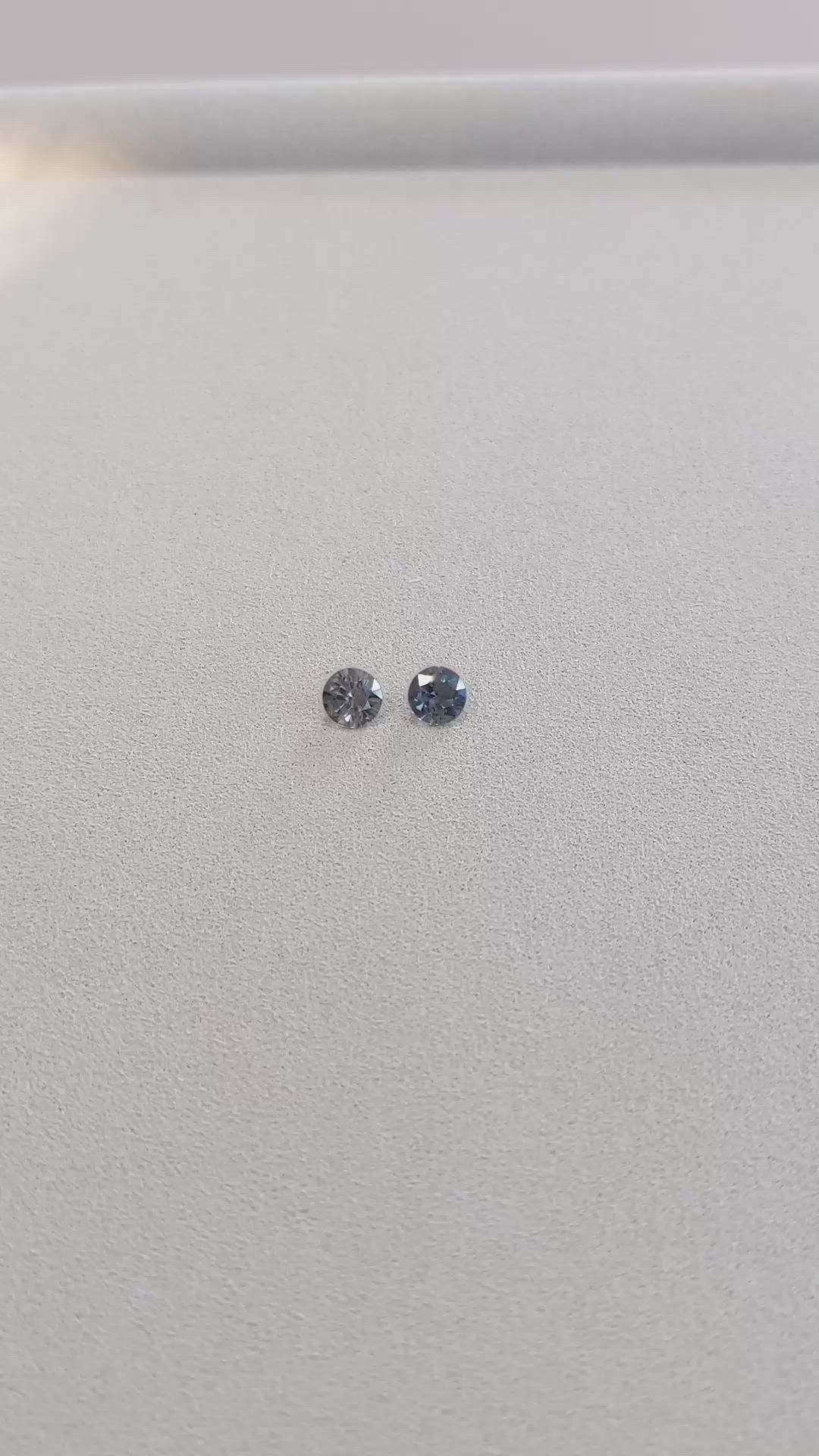 1.89 Ct.Tw.Total Carat Weight Color Change Sapphire Pair from Ceylon (Sri Lanka) Size Video
