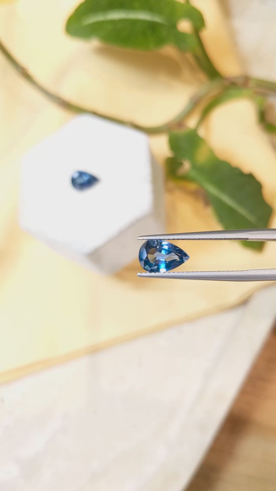 4.06 Ct.Tw.Total Carat Weight Blue Sapphire Pair from Ceylon (Sri Lanka) Size Video
