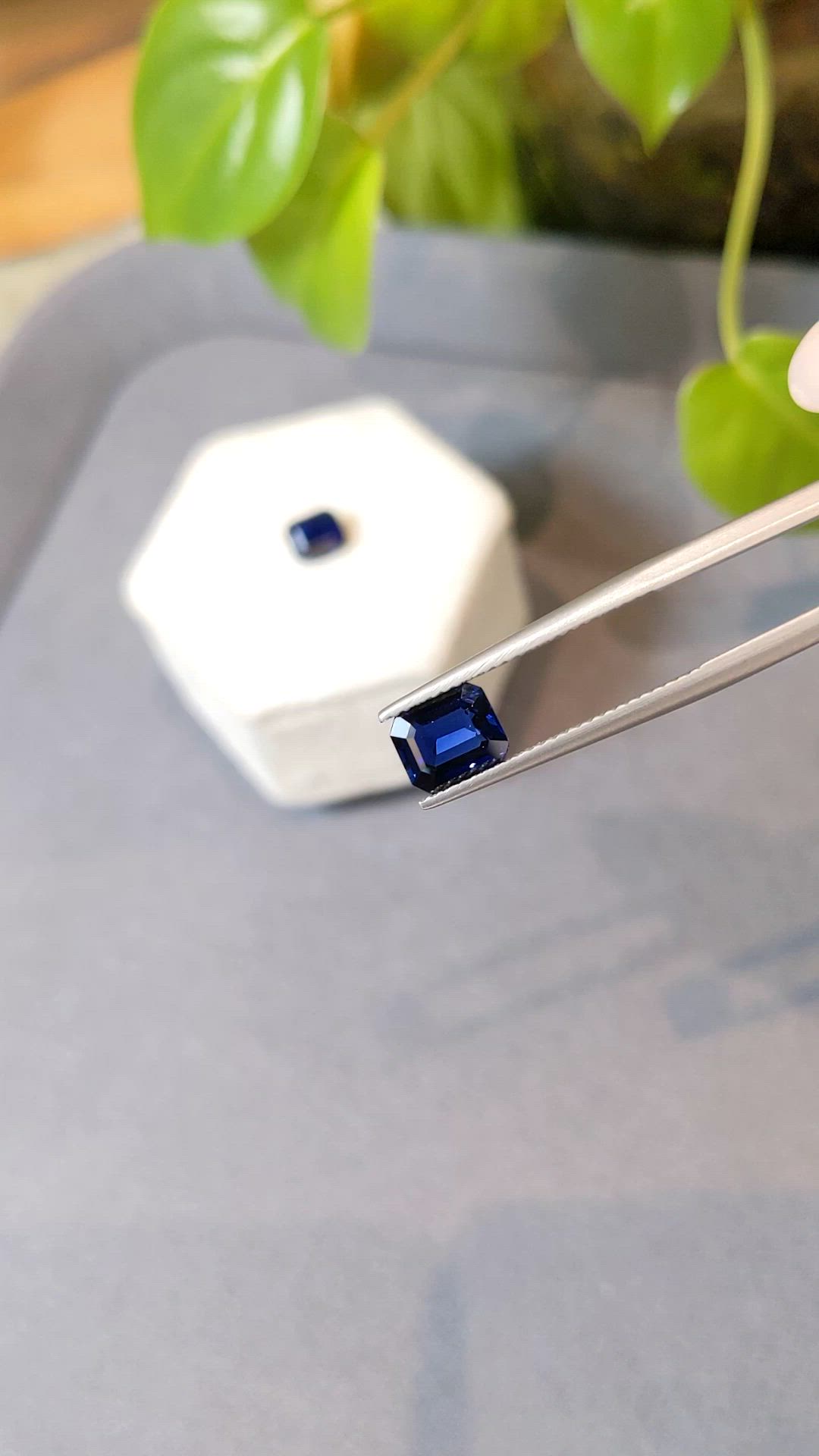 2.99 Ct.Tw.Total Carat Weight Blue Sapphire Pair from Ceylon (Sri Lanka) Size Video