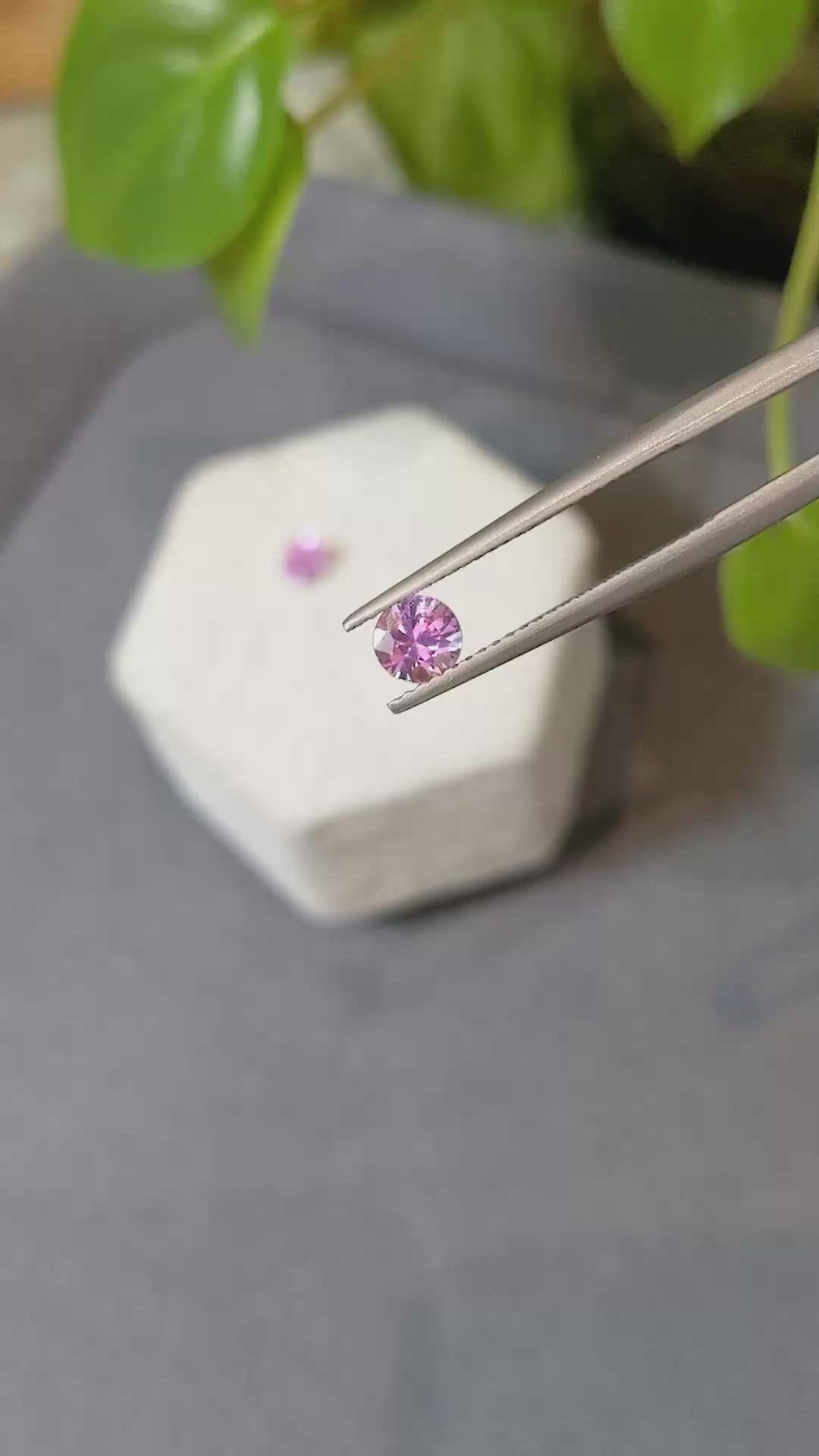 1.13 Ct.Tw.Total Carat Weight Pink Sapphire Pair from Ceylon (Sri Lanka) Size Video