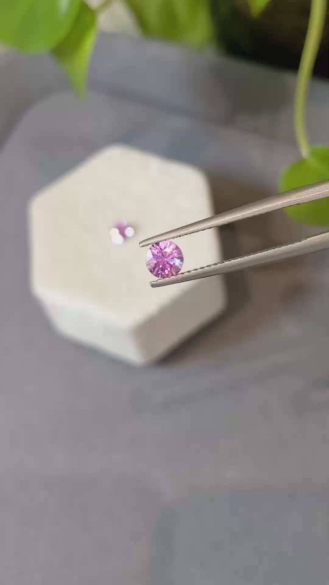 1.03 Ct.Tw.Total Carat Weight Pink Sapphire Pair from Ceylon (Sri Lanka) Size Video