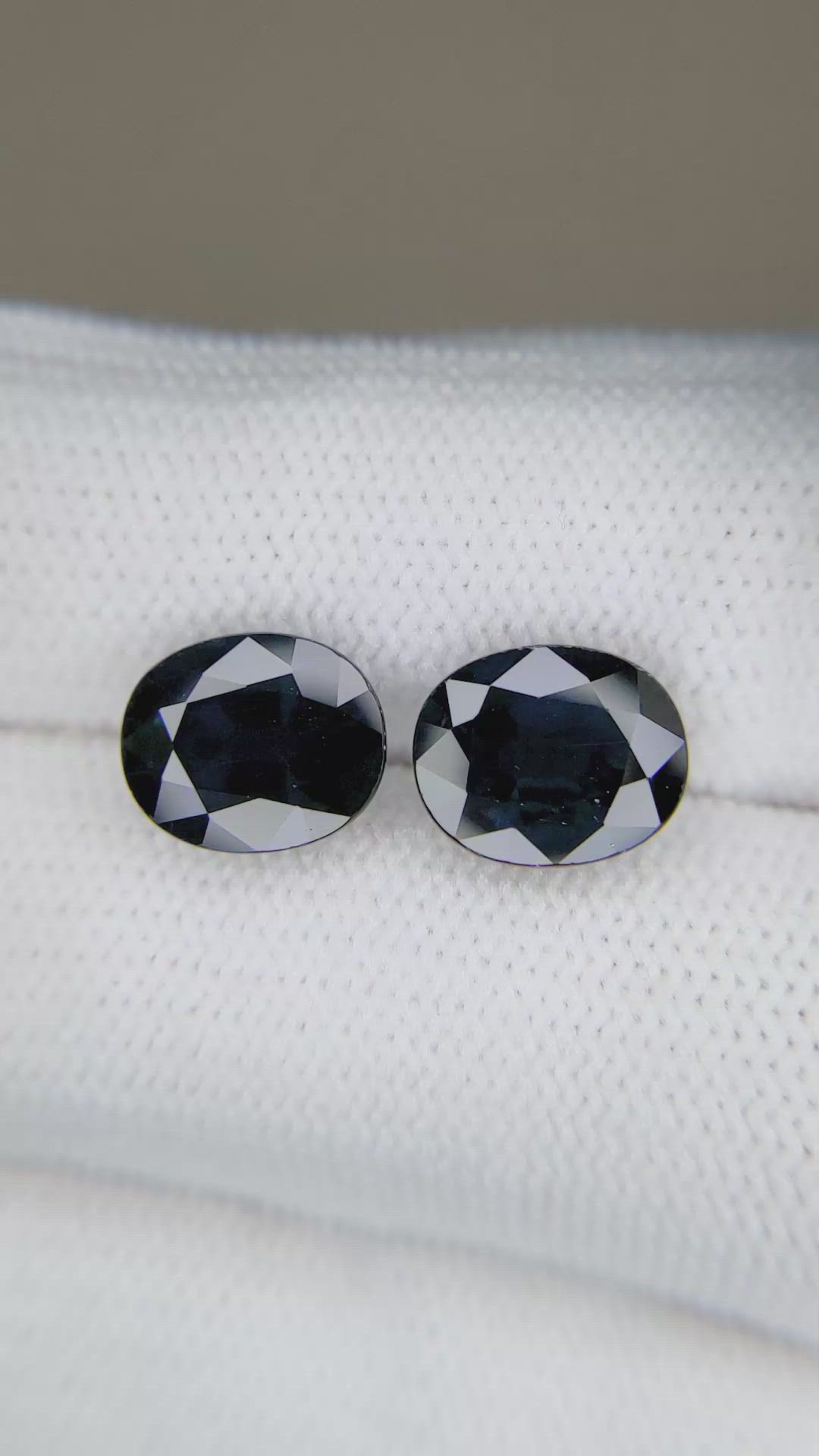 6.32 Ct.Tw.Total Carat Weight Blue Sapphire Pair from Australia Size Video