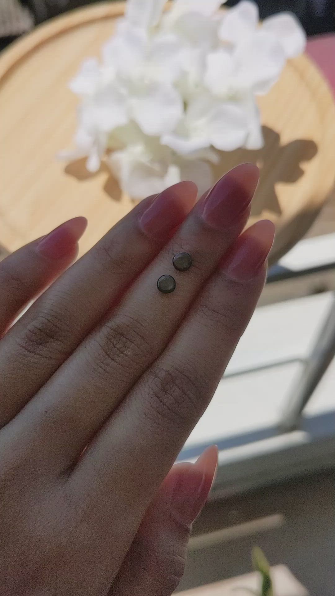 0.98 Ct.Tw.Total Carat Weight Black Star Sapphire Pair from Ceylon (Sri Lanka) Size Video