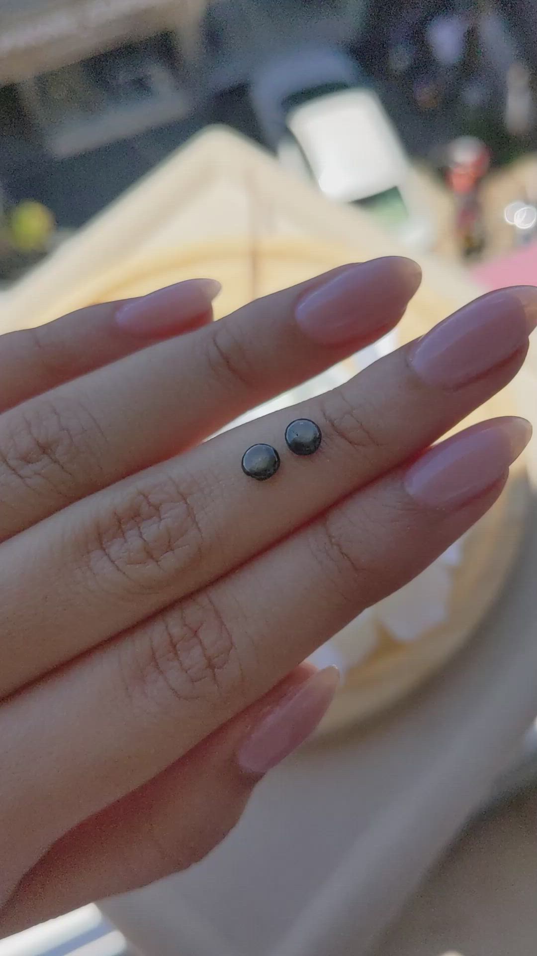 1.06&nbsp;Ct.Tw.Total Carat Weight Black Star Sapphire Pair from Ceylon (Sri Lanka) Size Video