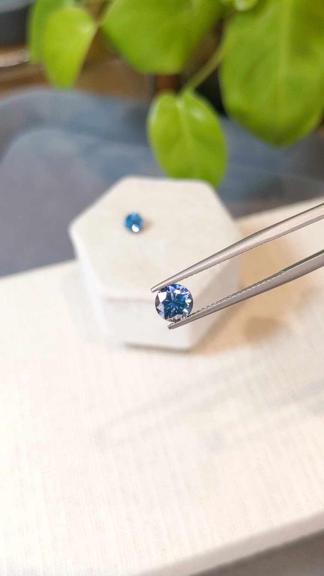 2.03 Ct.Tw.Total Carat Weight Greenish Blue Sapphire Pair from Montana Size Video