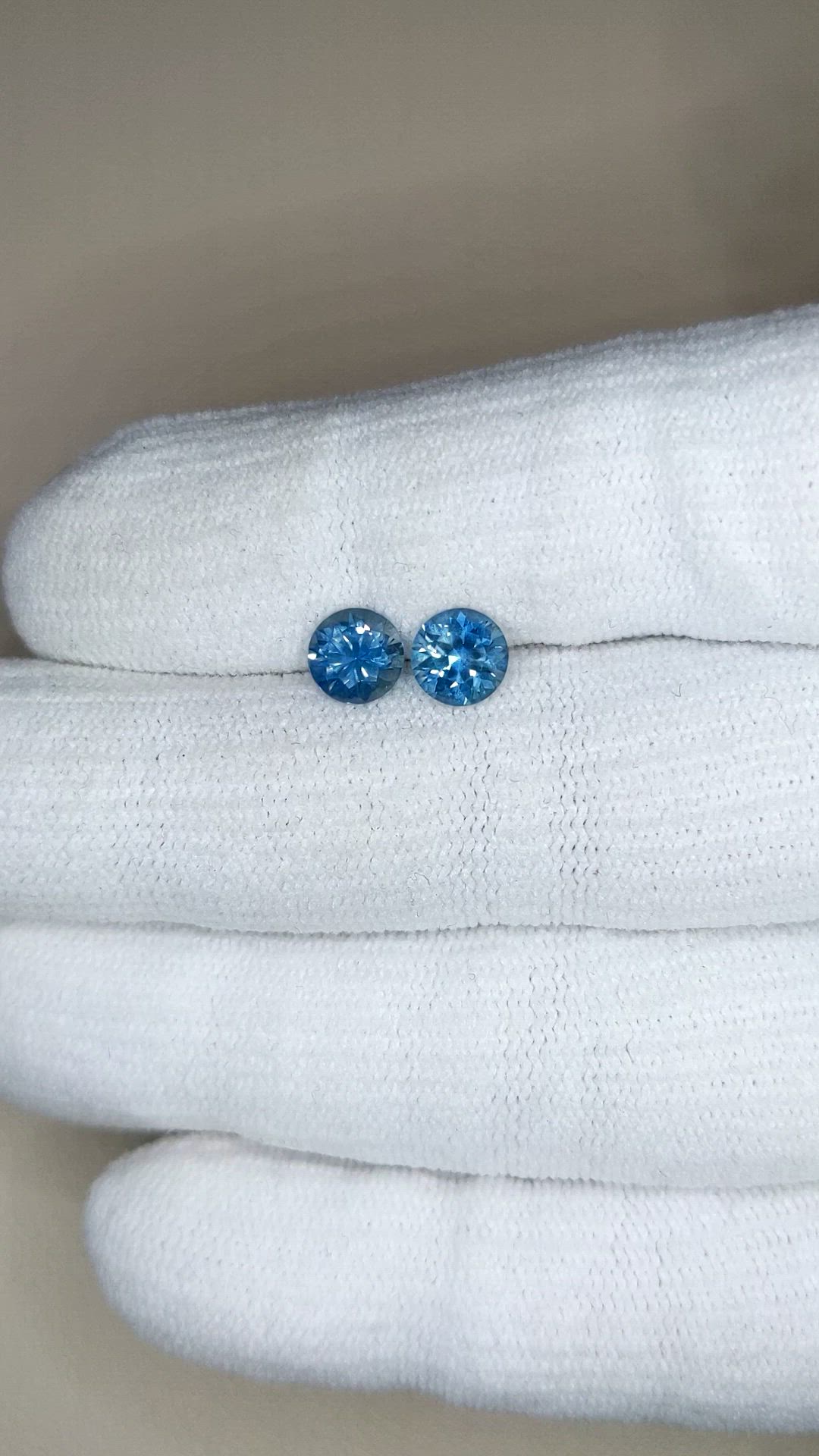 2.03 Ct.Tw.Total Carat Weight Greenish Blue Sapphire Pair from Montana Size Video