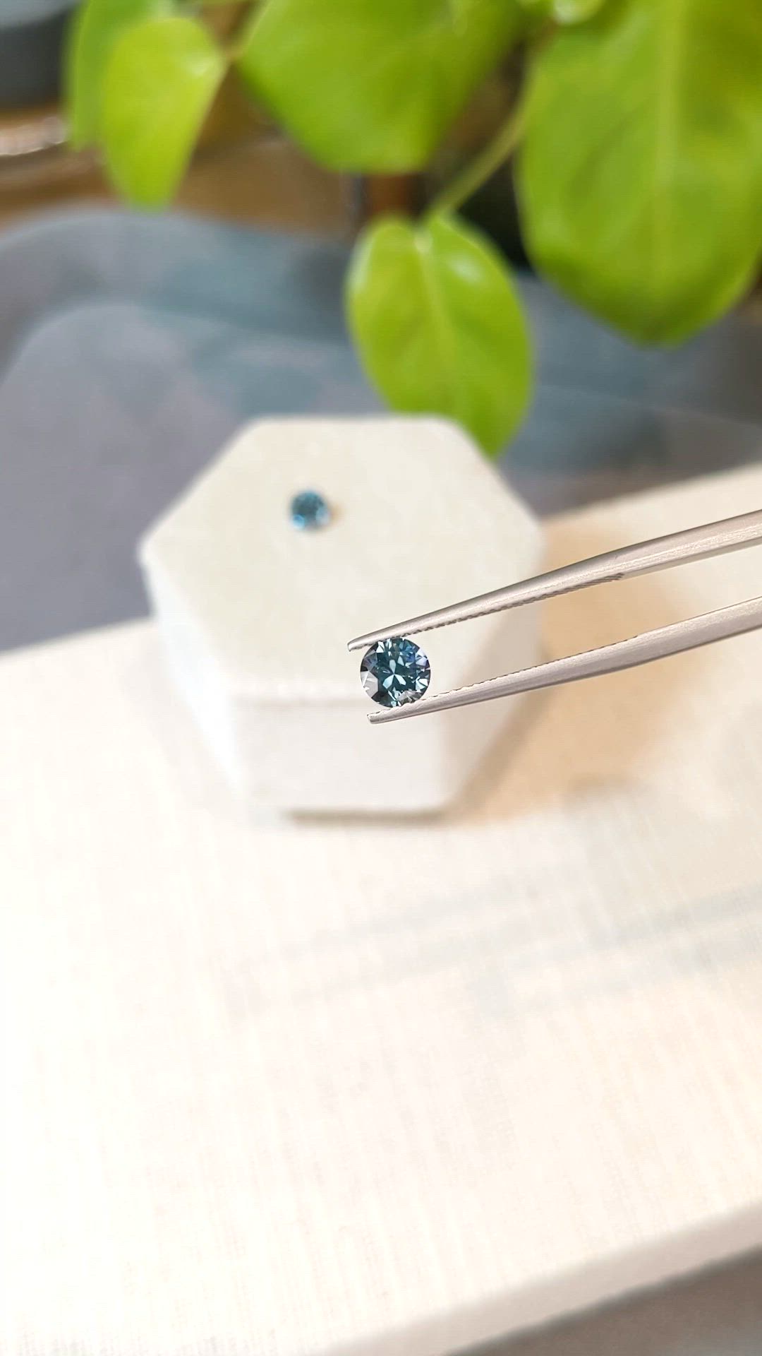 1.24 Ct.Tw.Total Carat Weight Greenish Blue Sapphire Pair from Montana Size Video
