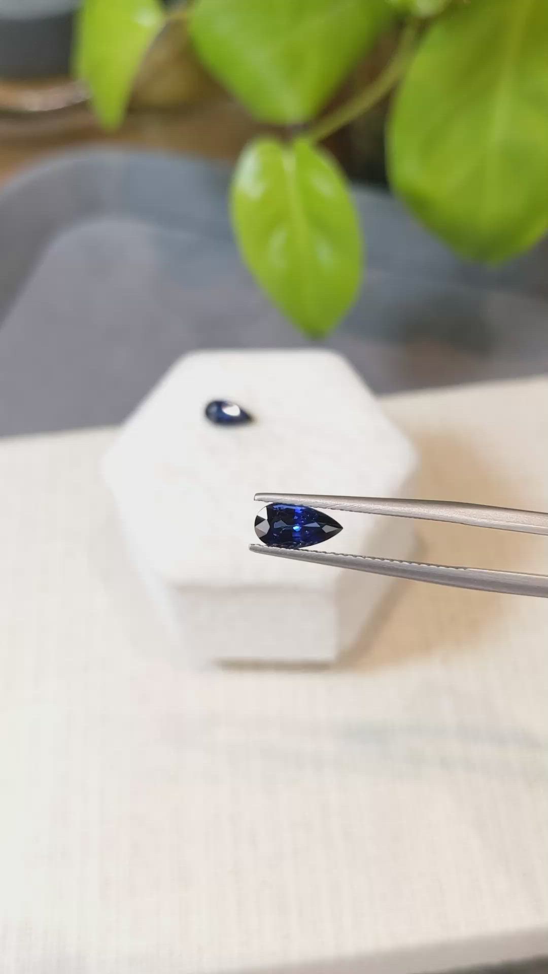 2.02 Ct.Tw.Total Carat Weight Blue Sapphire Pair from Ceylon (Sri Lanka) Size Video
