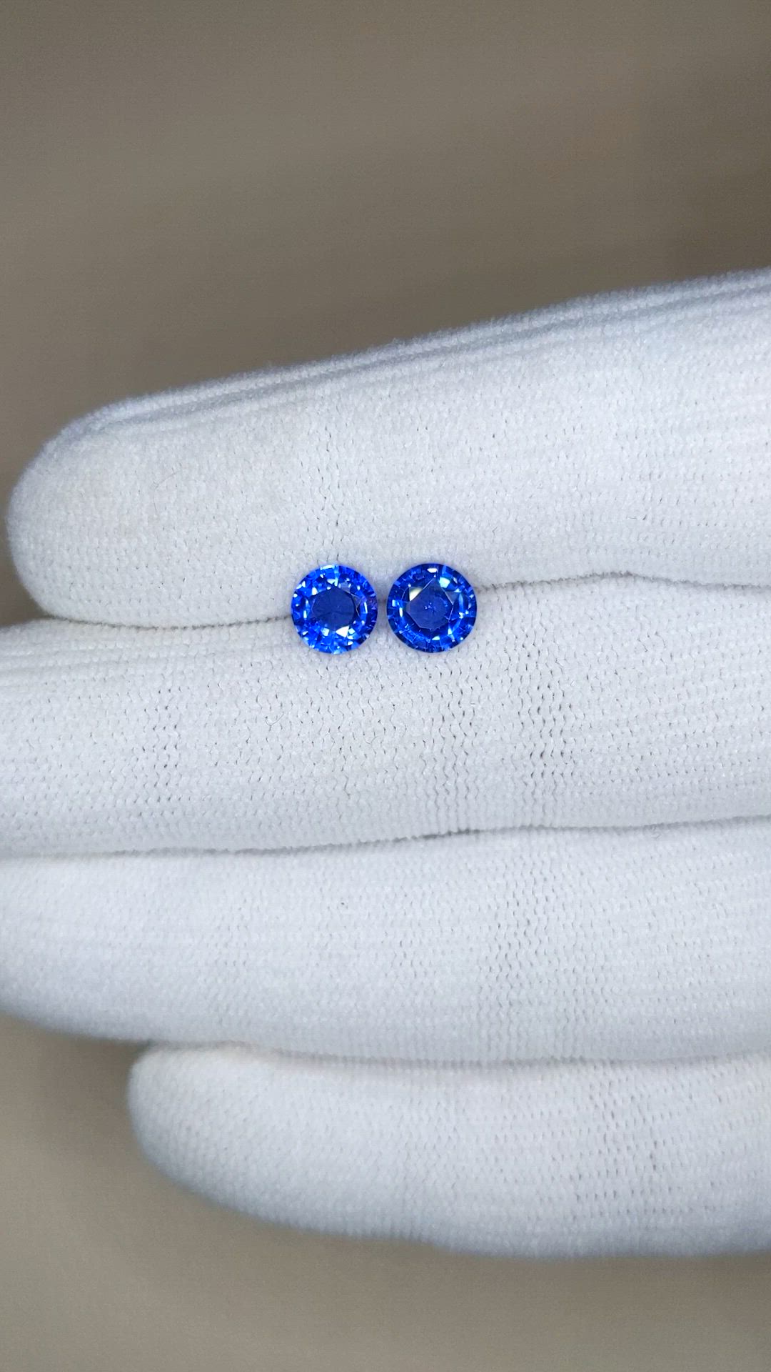 1.99 Ct.Tw.Total Carat Weight Blue Sapphire Pair from Ceylon (Sri Lanka) Size Video