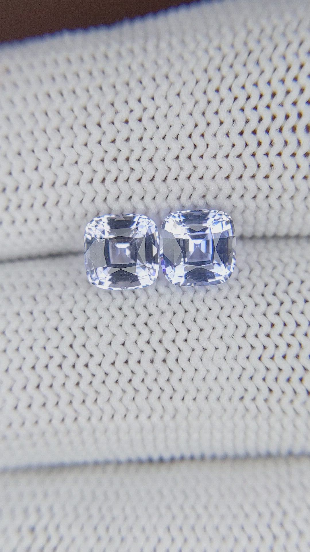 2.61&nbsp;Ct.Tw.Total Carat Weight Purplish Blue Sapphire Pair from Ceylon (Sri Lanka) Size Video