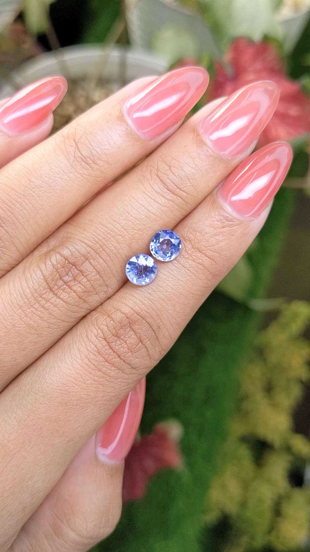 2.26 Ct.Tw.Total Carat Weight Blue Sapphire Pair from Ceylon (Sri Lanka) Size Video