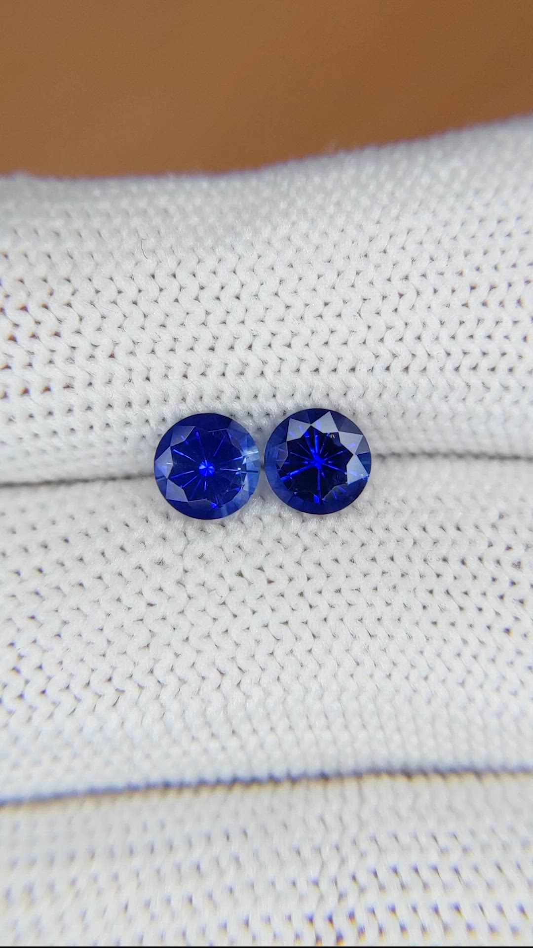 1.54 Ct.Tw.Total Carat Weight Blue Sapphire Pair from Ceylon (Sri Lanka) Size Video