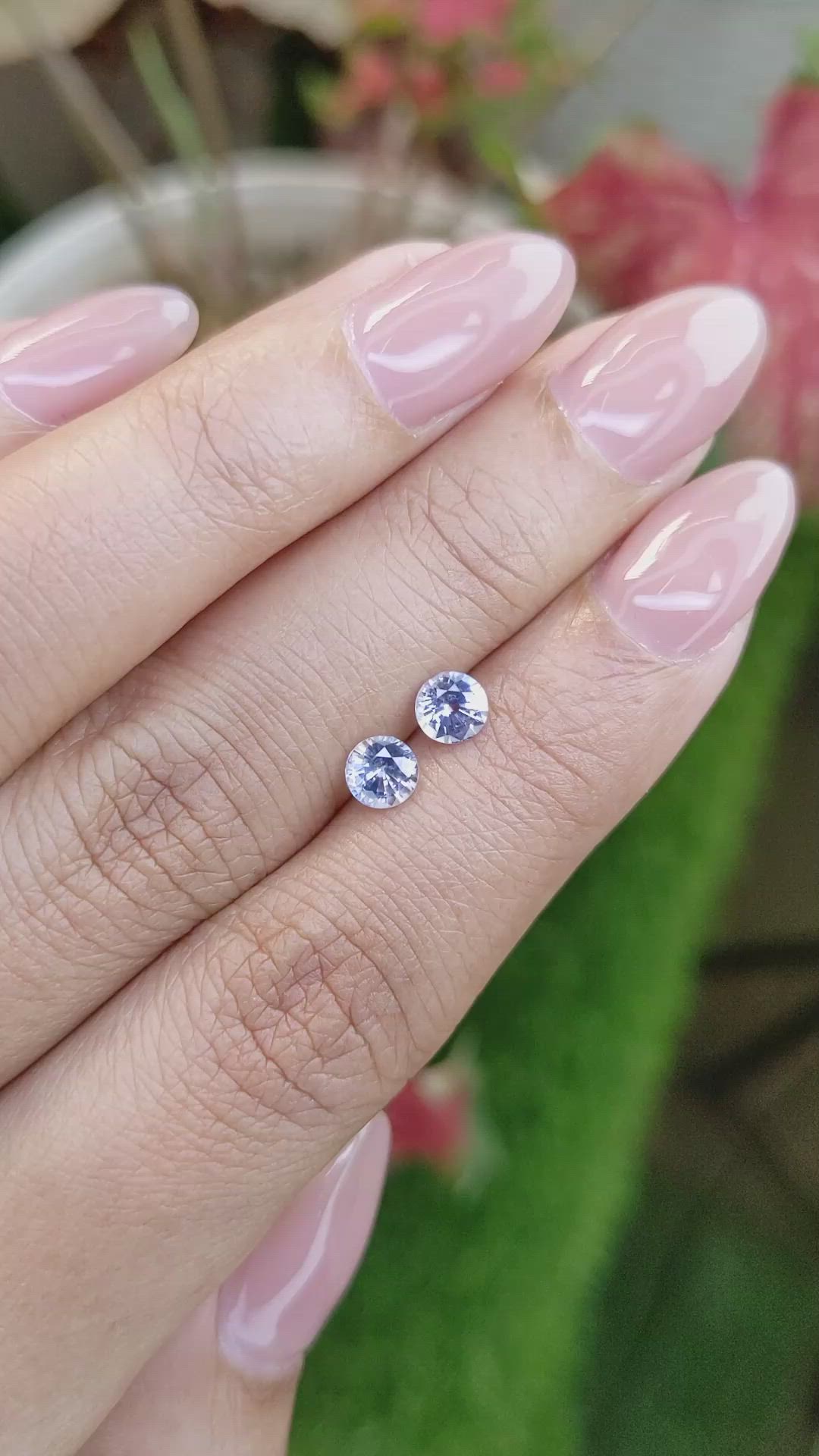 0.93 Ct.Tw.Total Carat Weight Blue Sapphire Pair from Ceylon (Sri Lanka) Size Video