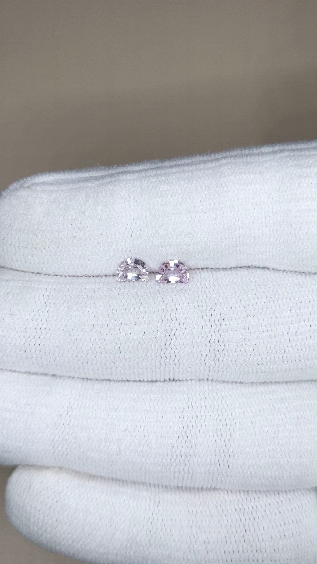 0.84&nbsp;Ct.Tw.Total Carat Weight Pink Sapphire Pair from Madagascar Size Video