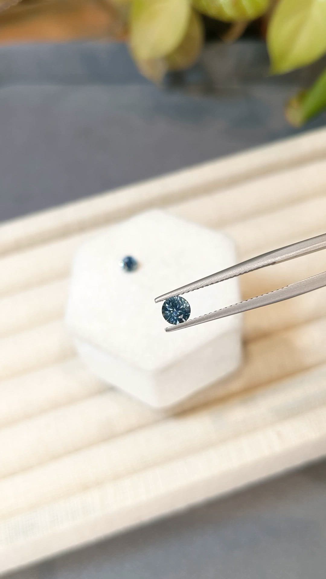 0.80 Ct.Tw.Total Carat Weight Greenish Blue Sapphire Pair from Montana Size Video