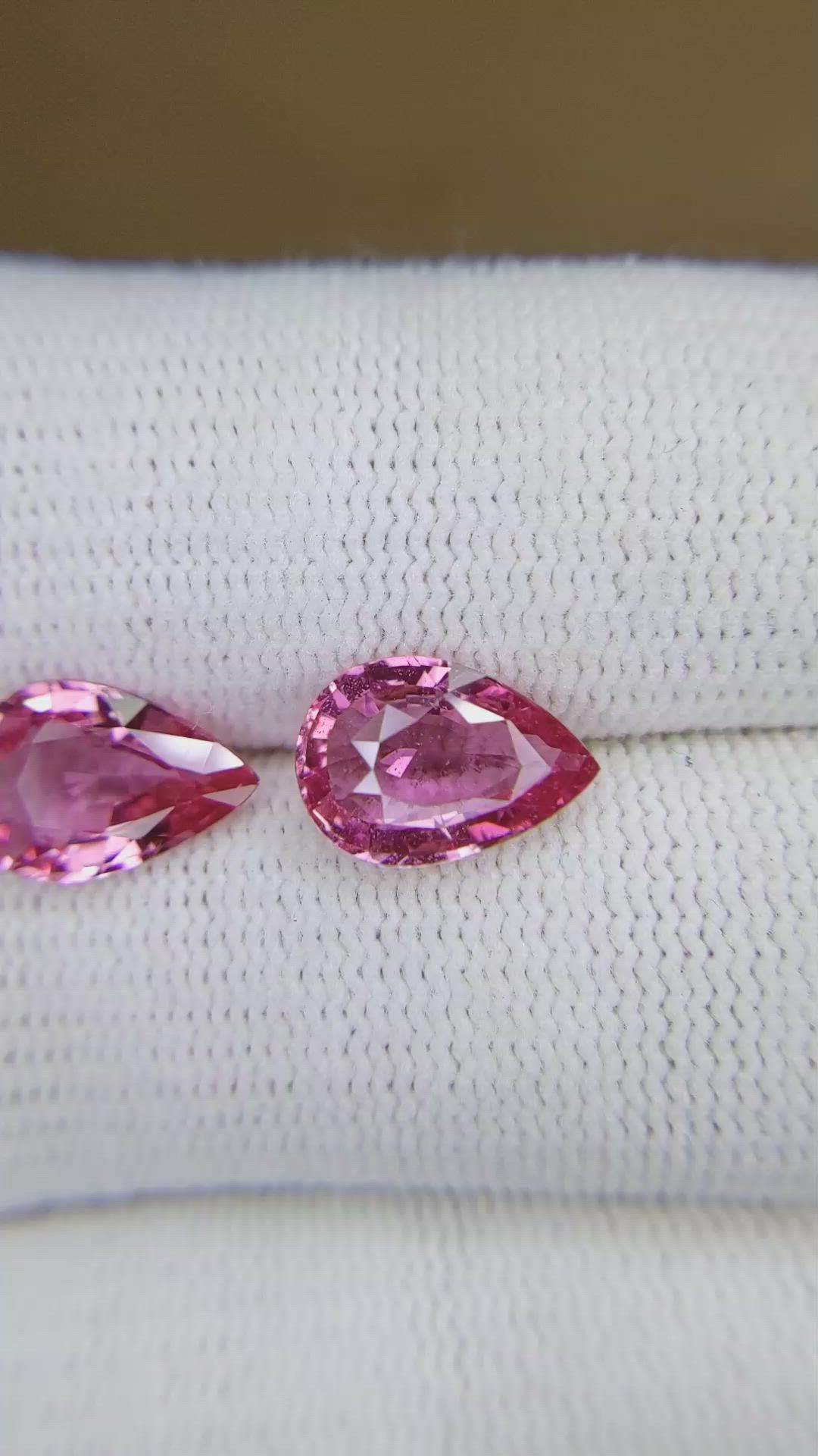 4.58&nbsp;Ct.Tw.Total Carat Weight Pink Sapphire Pair from Madagascar Size Video