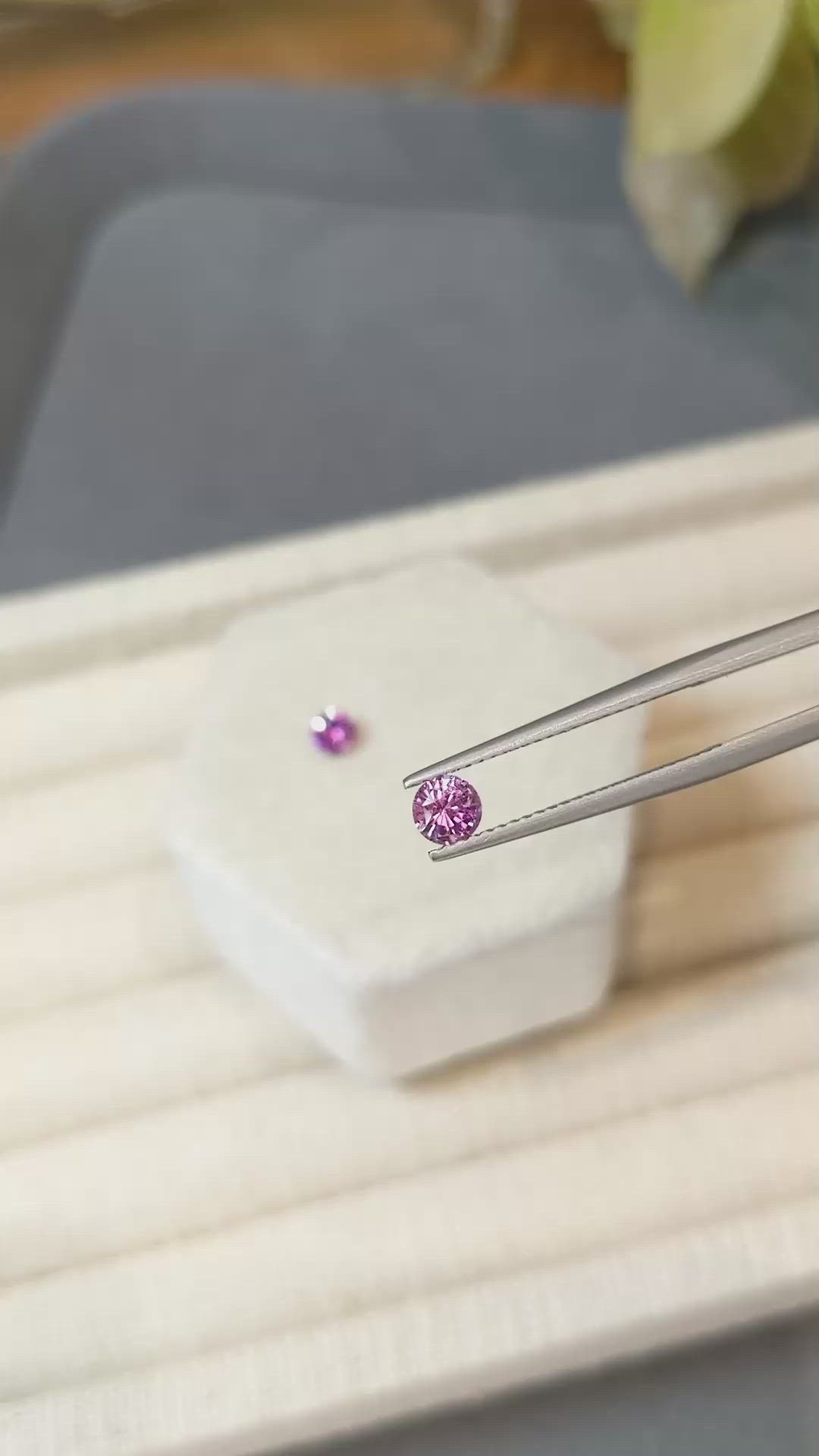 0.87 Ct.Tw.Total Carat Weight Pink Sapphire Pair from Ceylon (Sri Lanka) Size Video