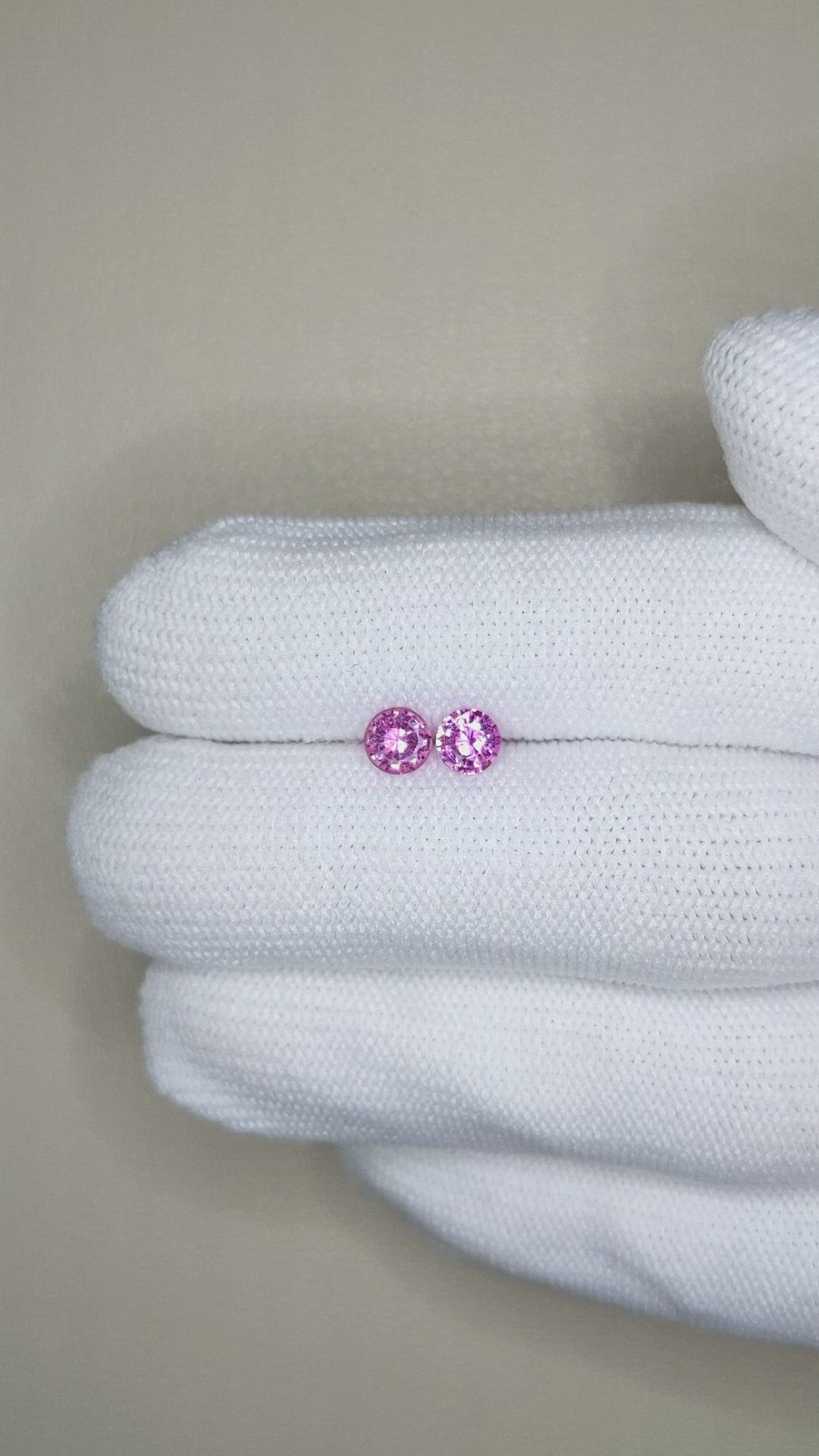 0.81&nbsp;Ct.Tw.Total Carat Weight Pink Sapphire Pair from Ceylon (Sri Lanka) Size Video
