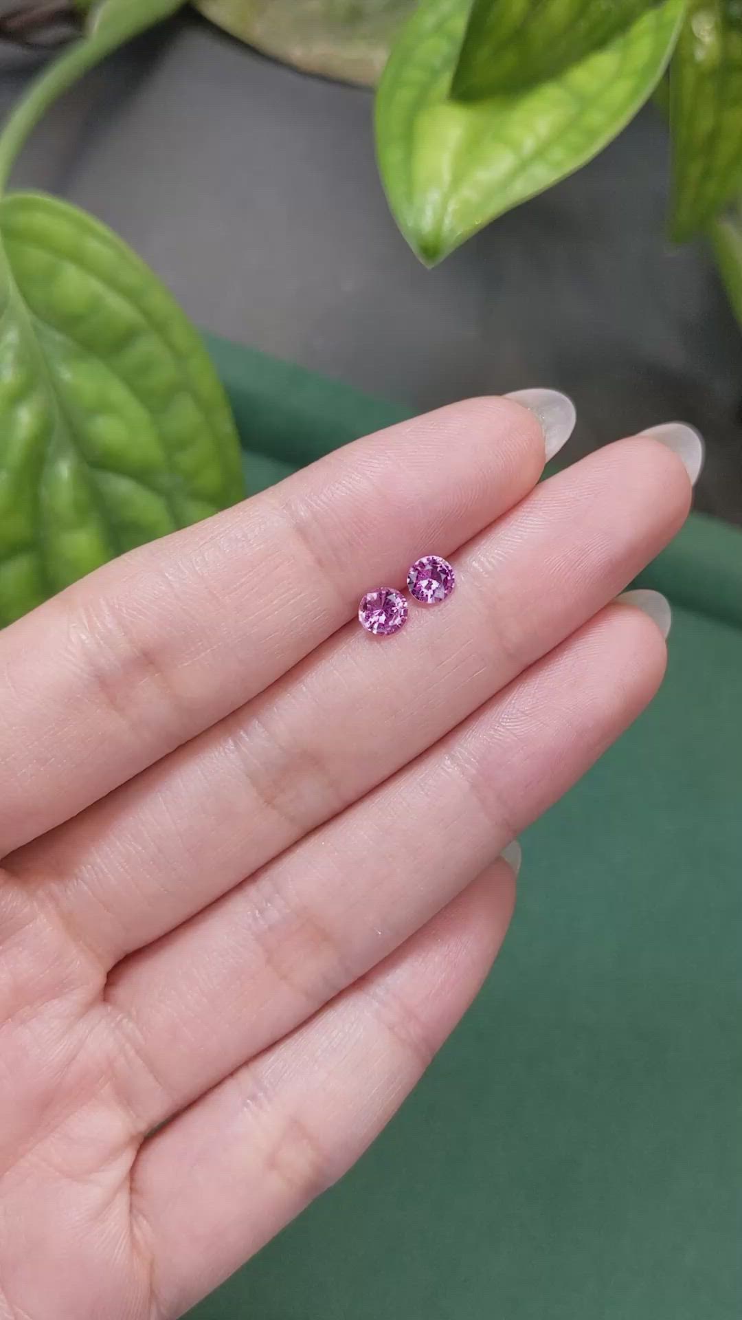 0.81&nbsp;Ct.Tw.Total Carat Weight Pink Sapphire Pair from Ceylon (Sri Lanka) Size Video