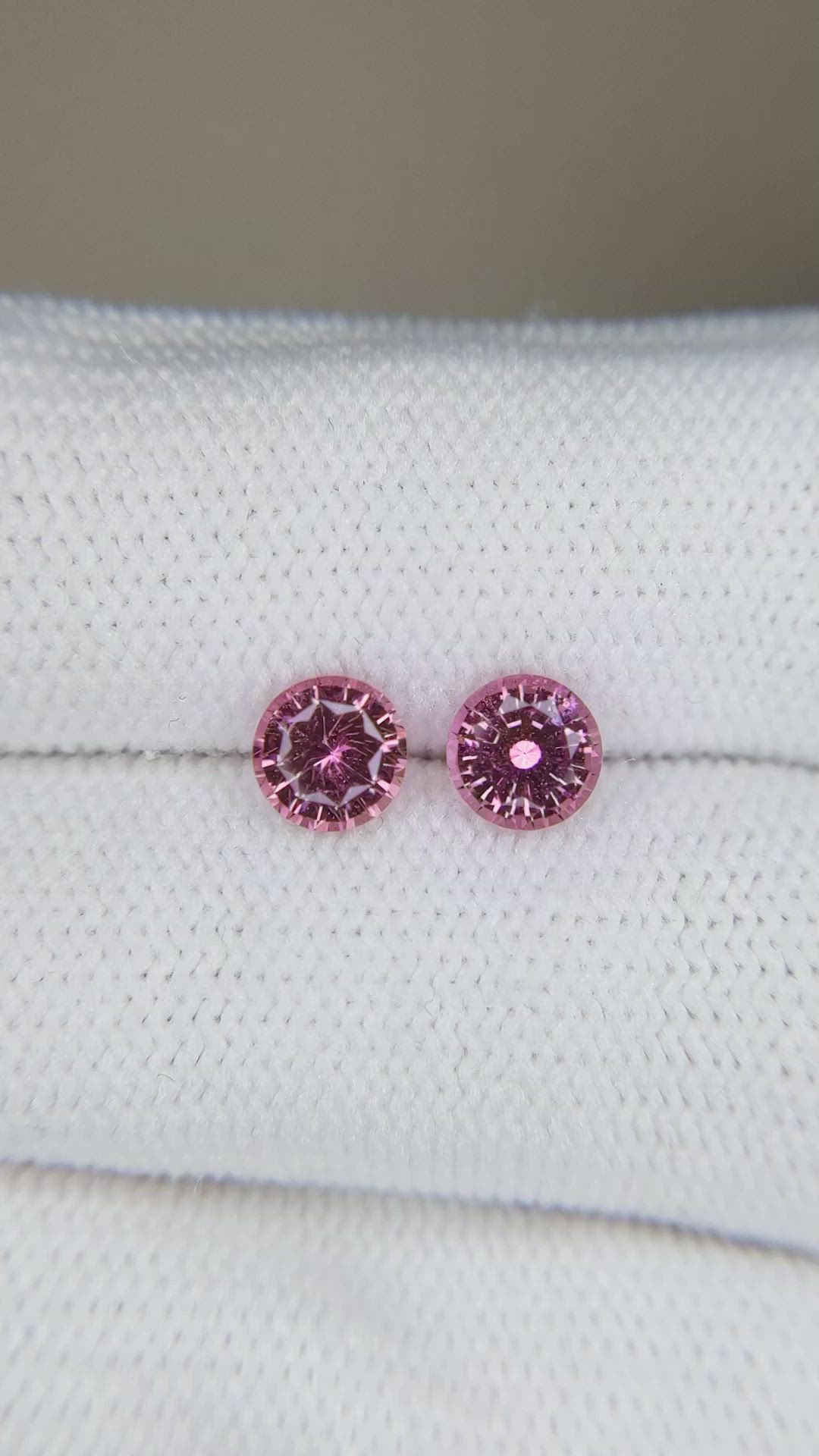 1.51&nbsp;Ct.Tw.Total Carat Weight Pink Sapphire Pair from Ceylon (Sri Lanka) Size Video