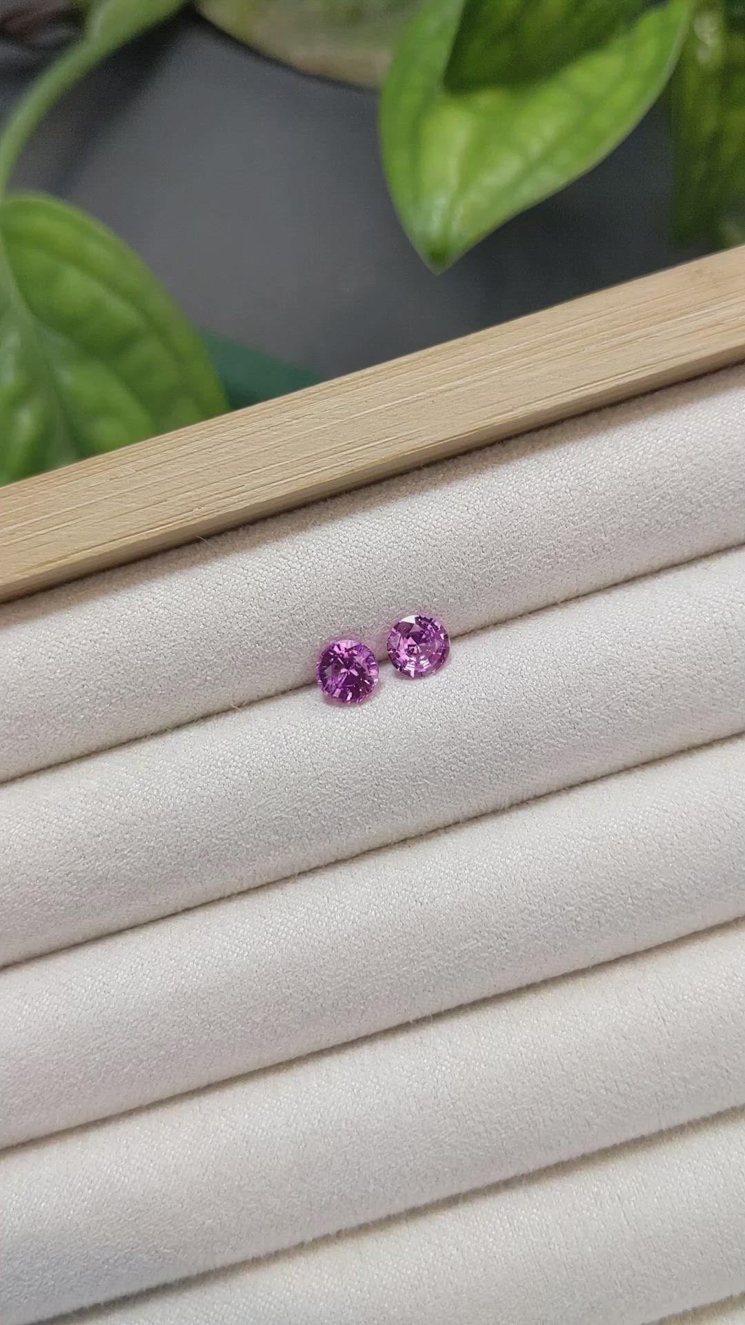 1.47 Ct.Tw.Total Carat Weight Pink Sapphire Pair from Ceylon (Sri Lanka) Size Video