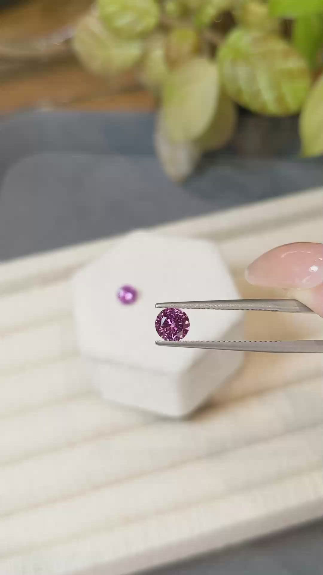 1.44 Ct.Tw.Total Carat Weight Purplish Pink Sapphire Pair from Ceylon (Sri Lanka) Size Video