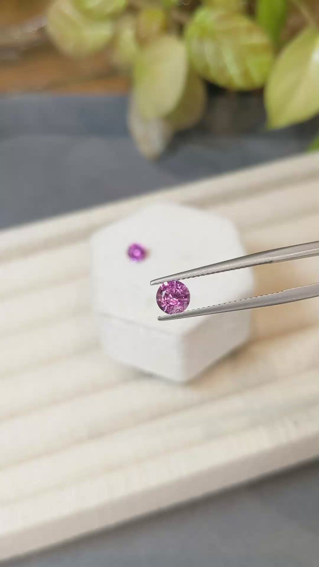 1.46 Ct.Tw.Total Carat Weight Pink Sapphire Pair from Ceylon (Sri Lanka) Size Video
