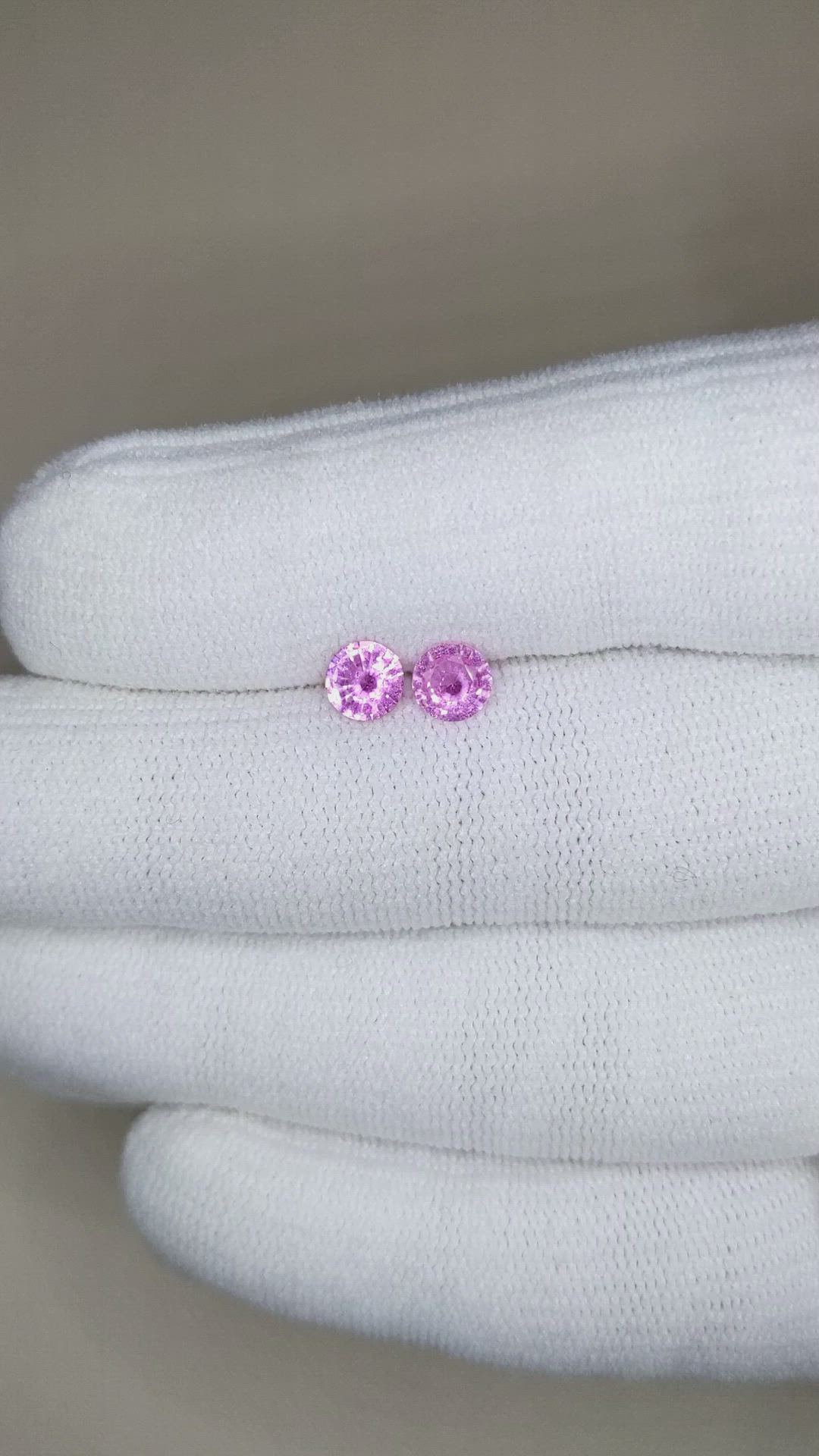 0.92&nbsp;Ct.Tw.Total Carat Weight Pink Sapphire Pair from Ceylon (Sri Lanka) Size Video