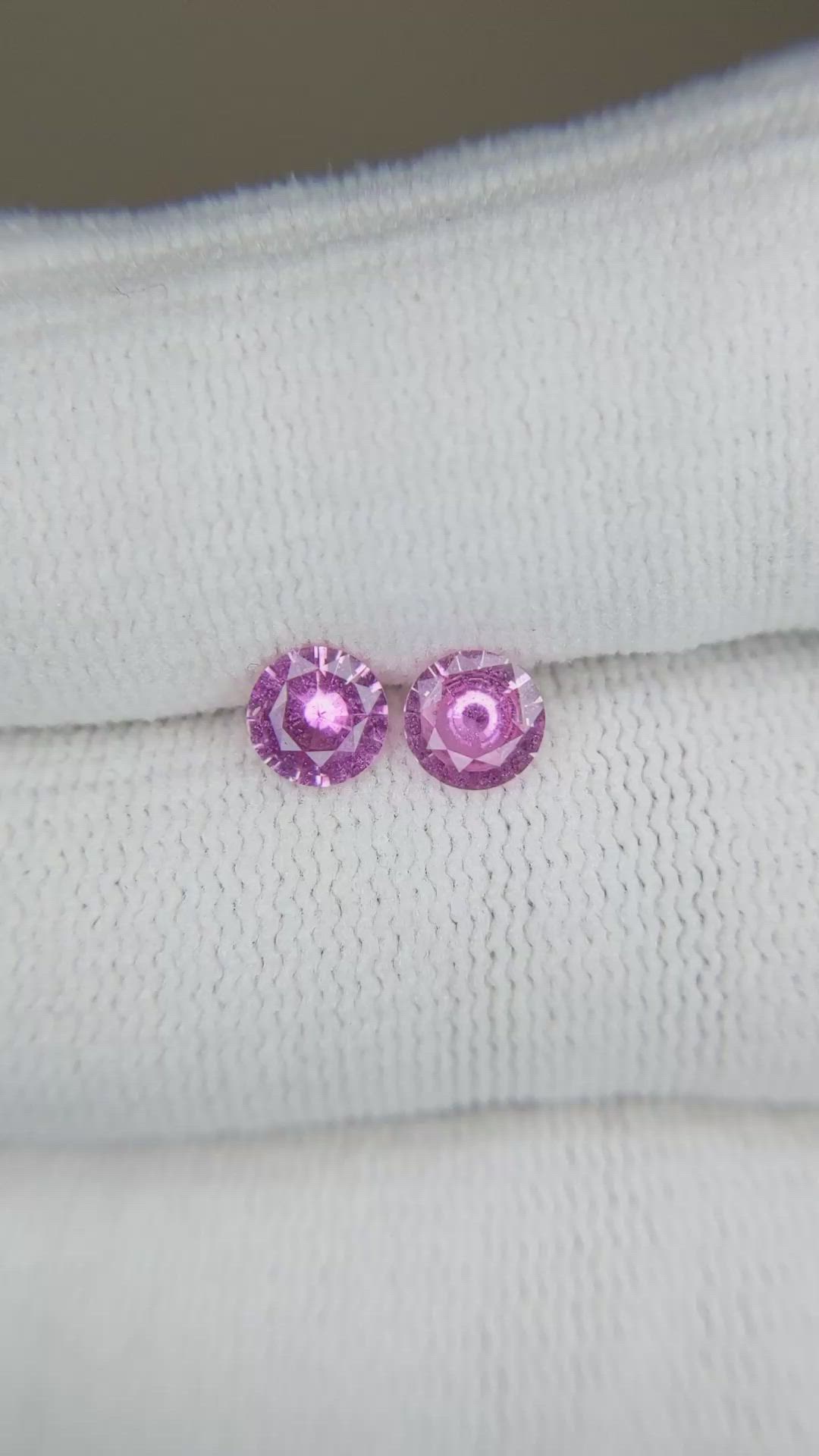 0.92&nbsp;Ct.Tw.Total Carat Weight Pink Sapphire Pair from Ceylon (Sri Lanka) Size Video