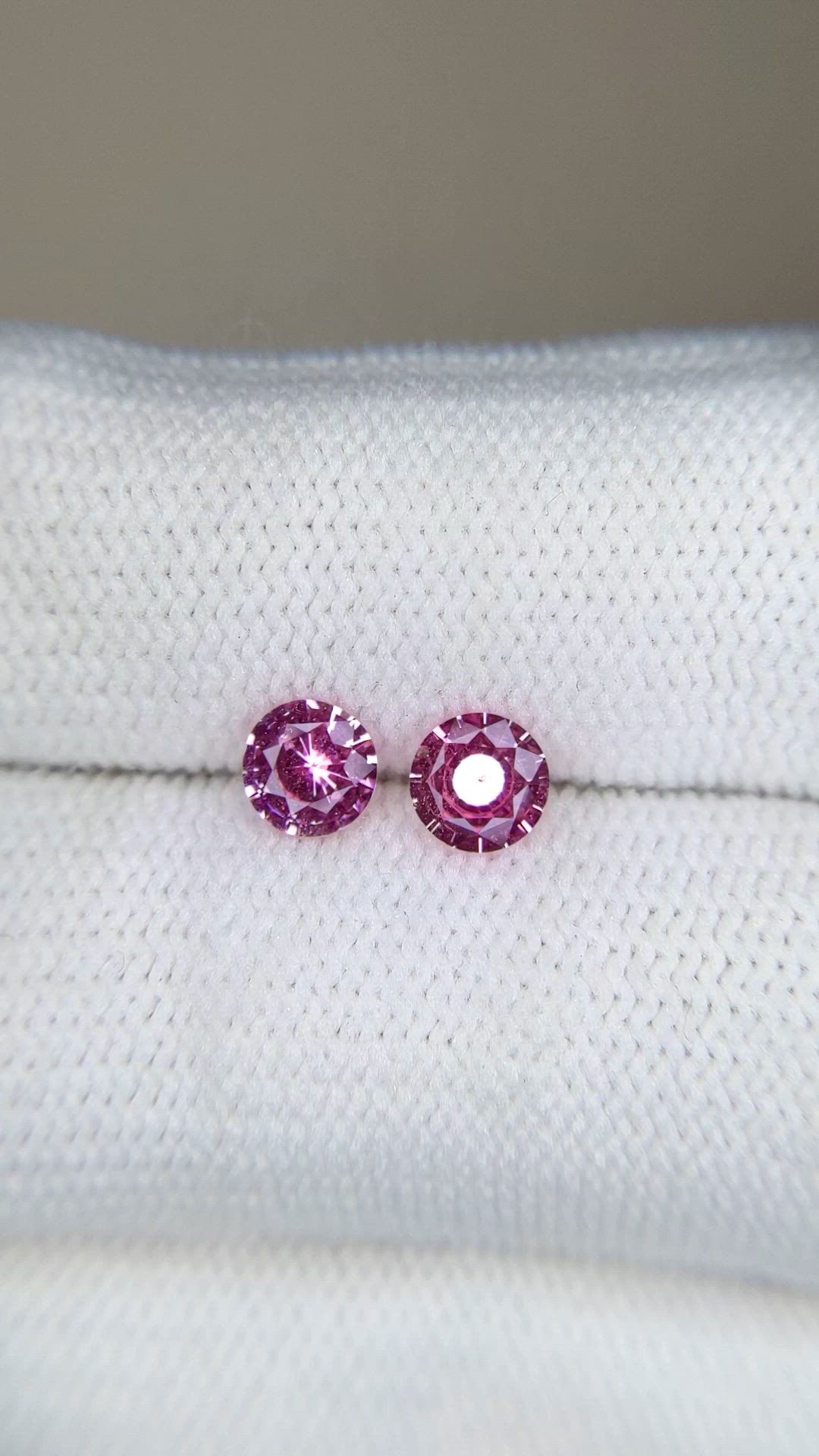 0.94 Ct.Tw.Total Carat Weight Pink Sapphire Pair from Ceylon (Sri Lanka) Size Video