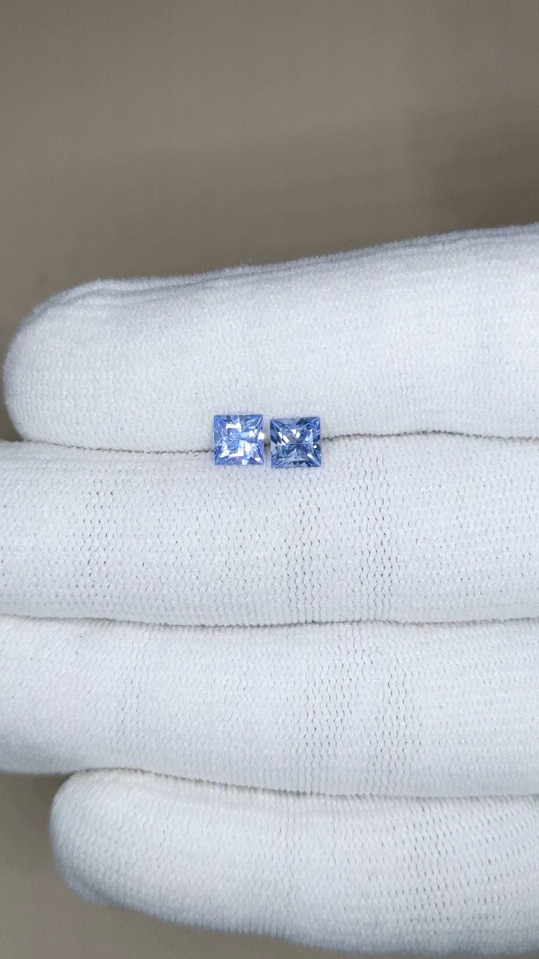1.30&nbsp;Ct.Tw.Total Carat Weight Blue Sapphire Pair from Madagascar Size Video